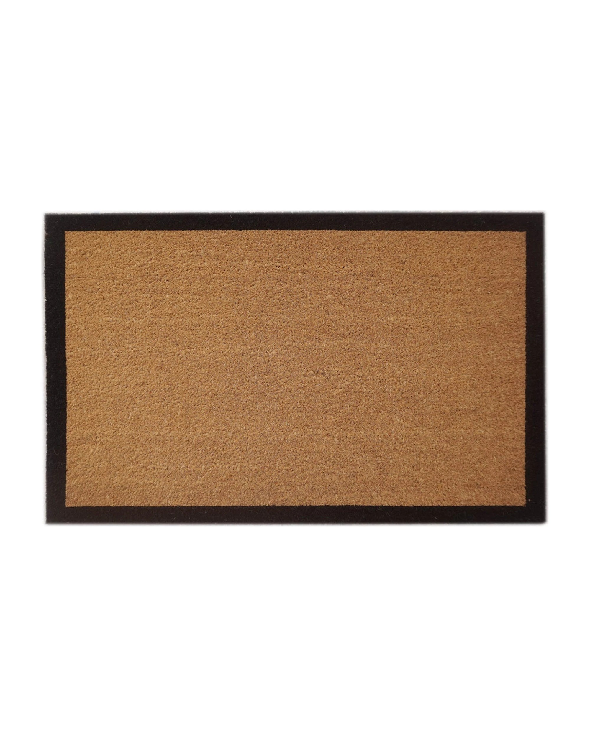 1 Door Mat Deluxe Coir Backed Border 58 x 89 cm Doormat - Brown, 1 of 4