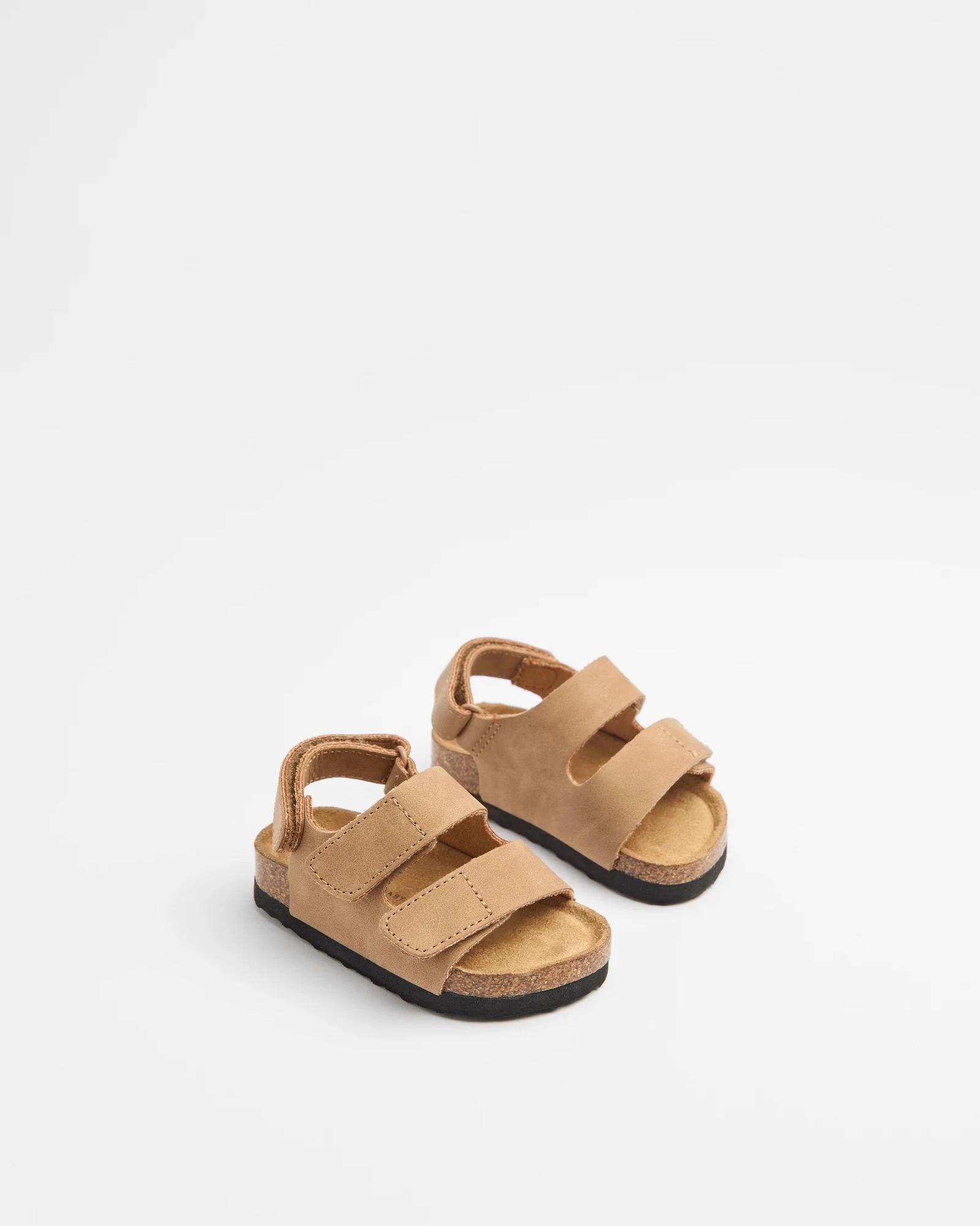 2 Target Baby Baby Boys First Walker Moulded Cork Sandal TAN, 2 of 2