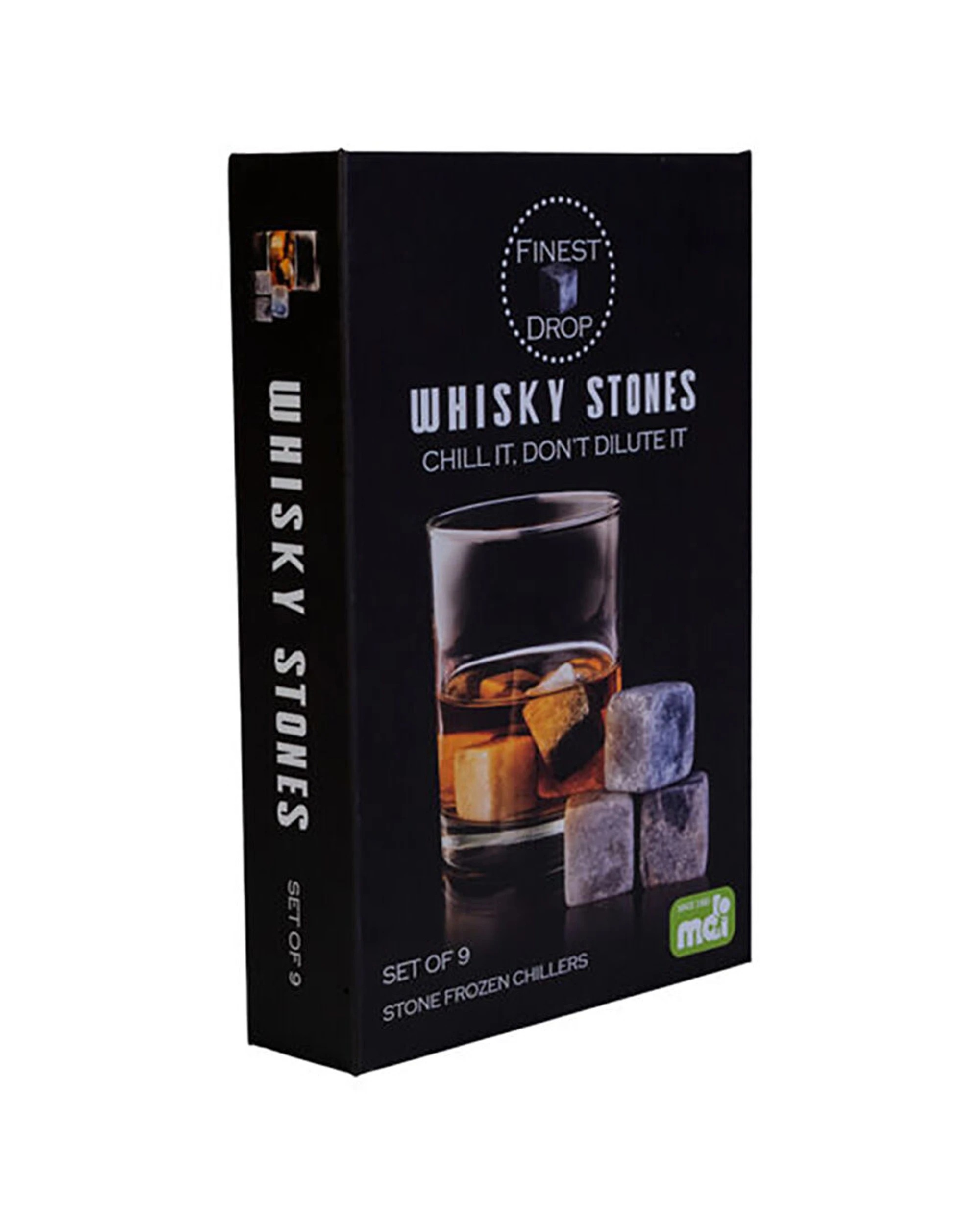 4 MDI 9pc On The Rocks Whisky Stones Bar Set Chilled Reusable Ice Cubes - Grey, 4 of 5
