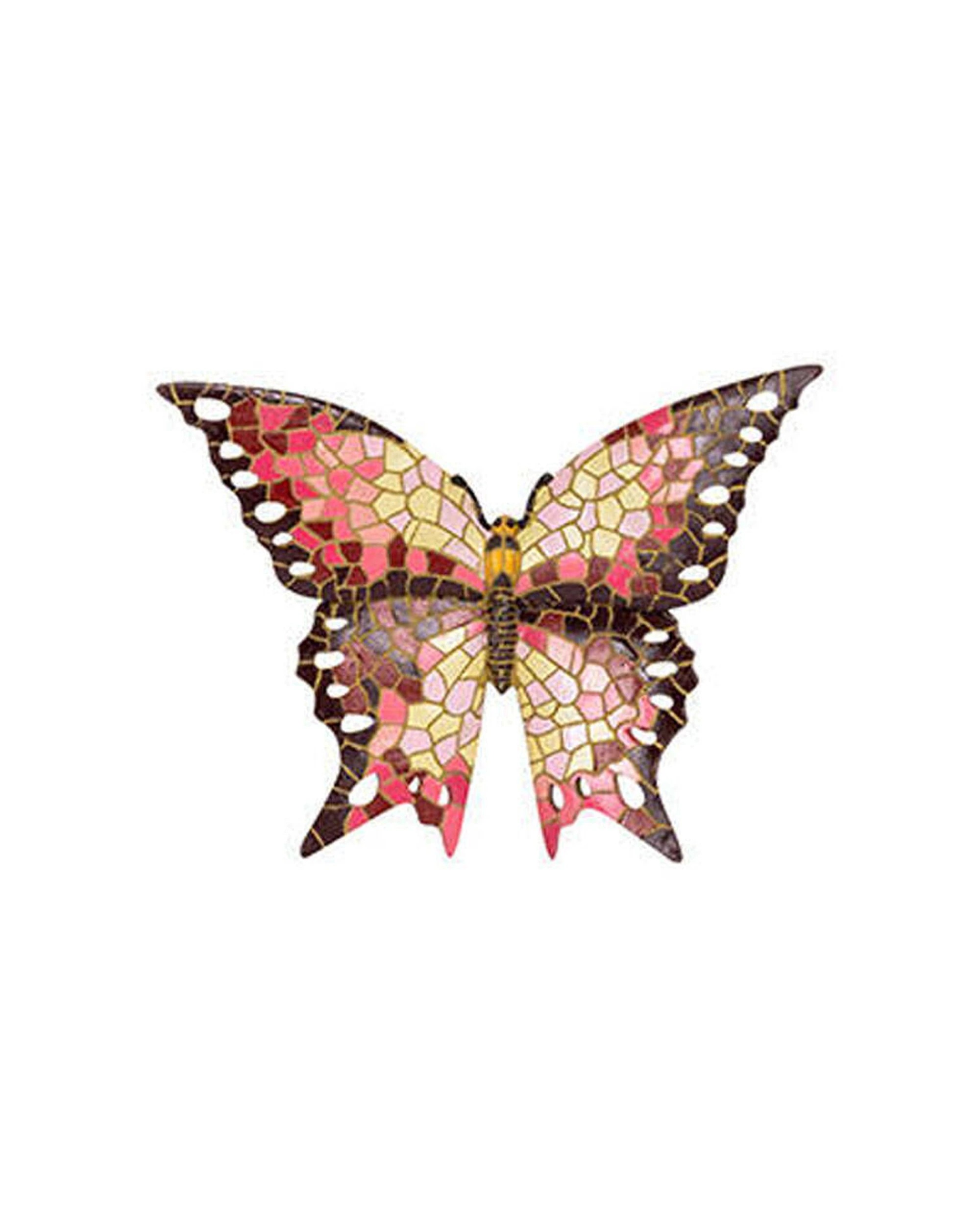 1 Alfresco Polyresin Butterfly Mosaic Large Home Garden Decor 26cm - Multi, 1 of 1