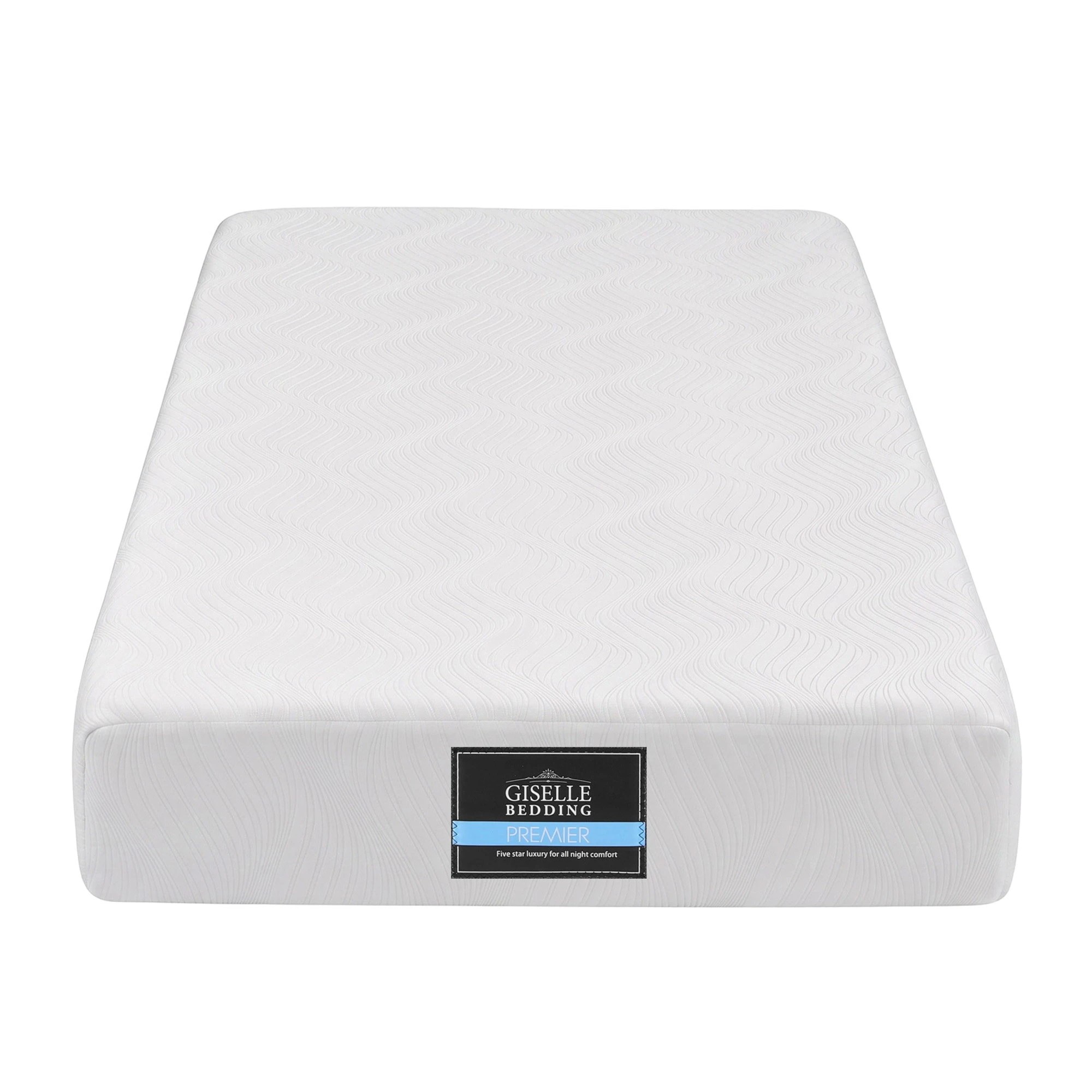 2 Giselle Bedding 25cm Hybrid Mattress Soft Knitted Fabric Edge Support Gel Foam - Single Bed - White, 2 of 10