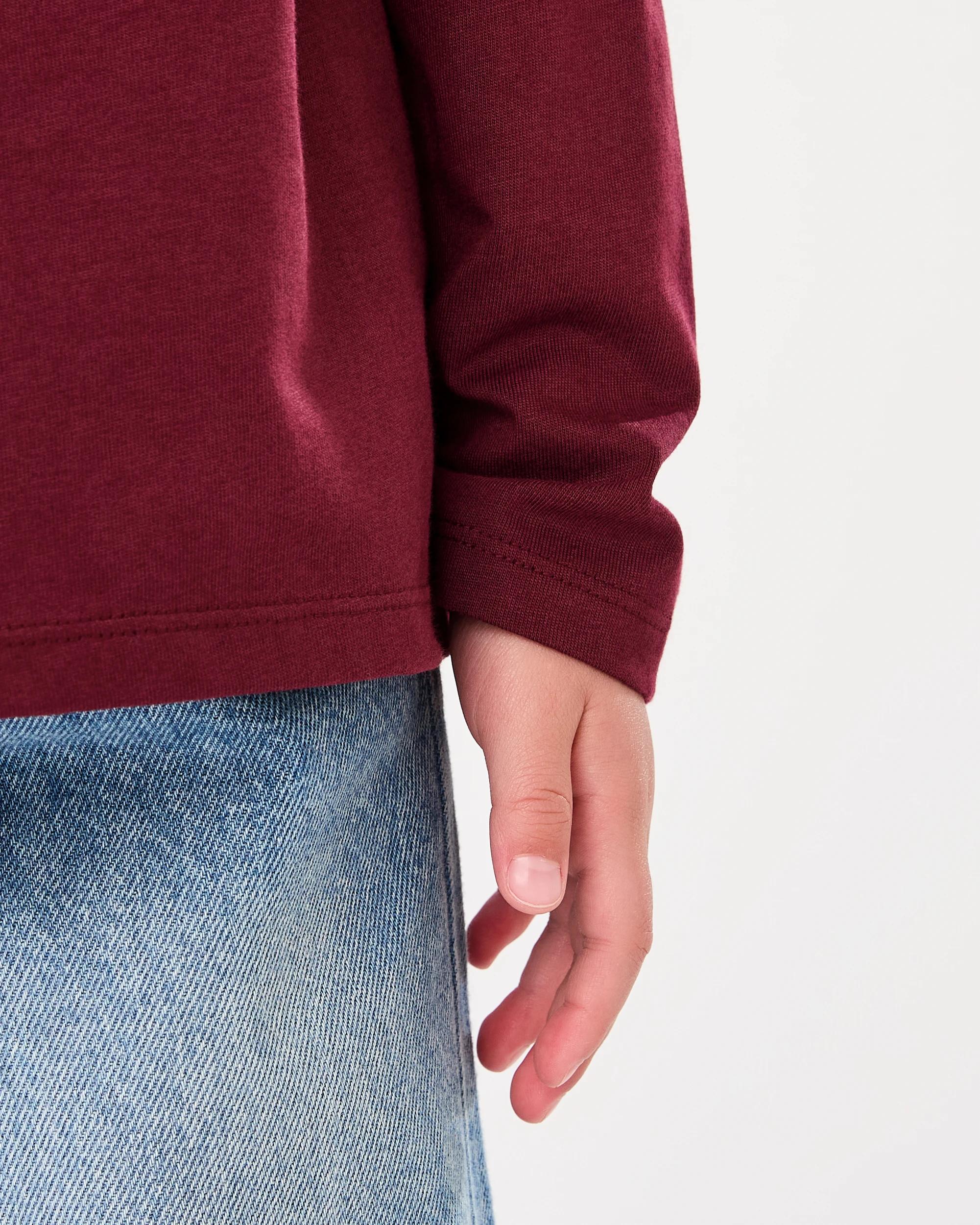 5 Long Sleeve Oversized T-shirt Maron Bow, 5 of 7