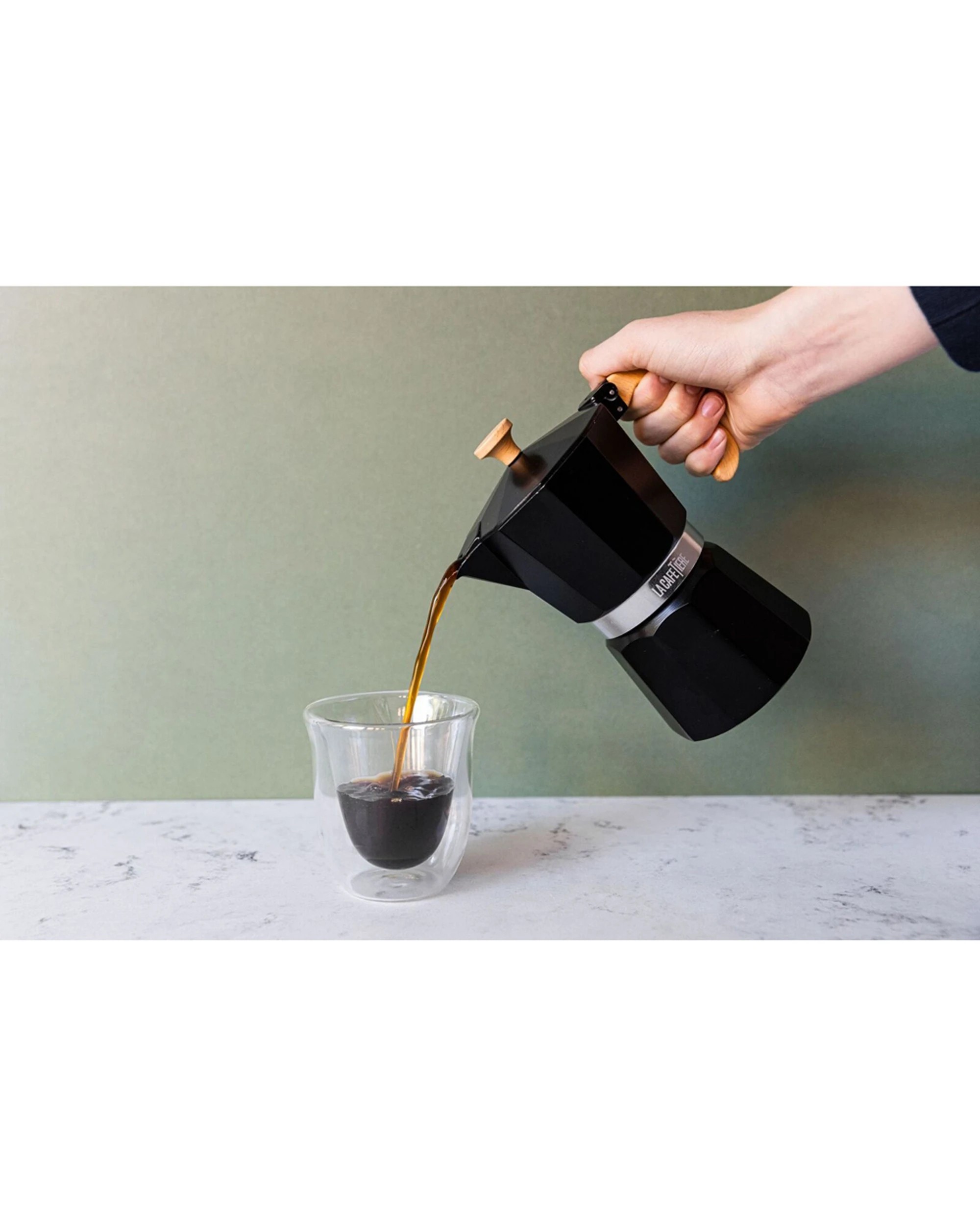 5 La Cafetiere Venice 6-Cup 290ml Espresso Maker Aluminum Coffee Pot - Black, 5 of 7