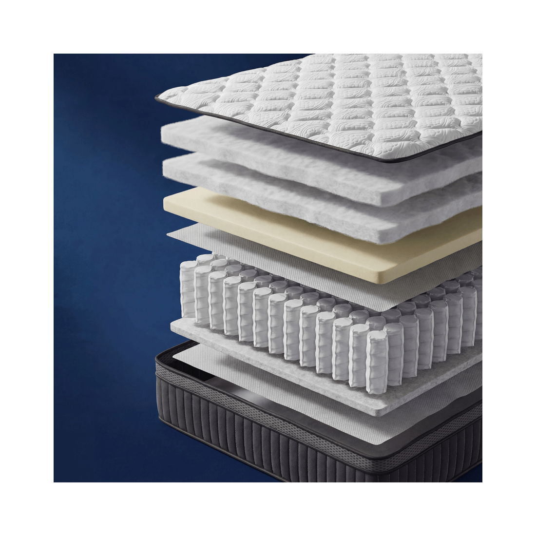 6 Advwin 32CM Double Size Hybrid Mattress Medium Firm Feel Pocket Springs - White, 6 of 10