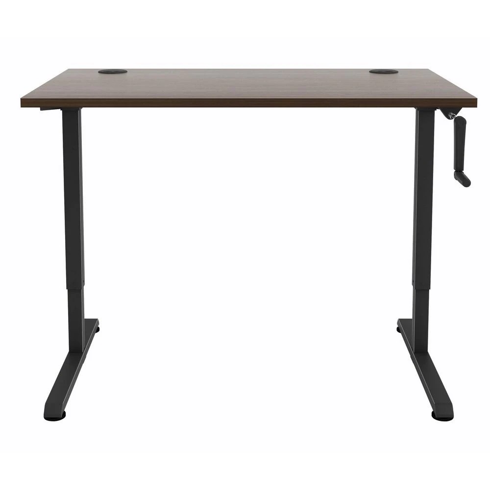 2 Matrix Manual Height Adjustable 1200mm Desk Black/Walnut, 2 of 6
