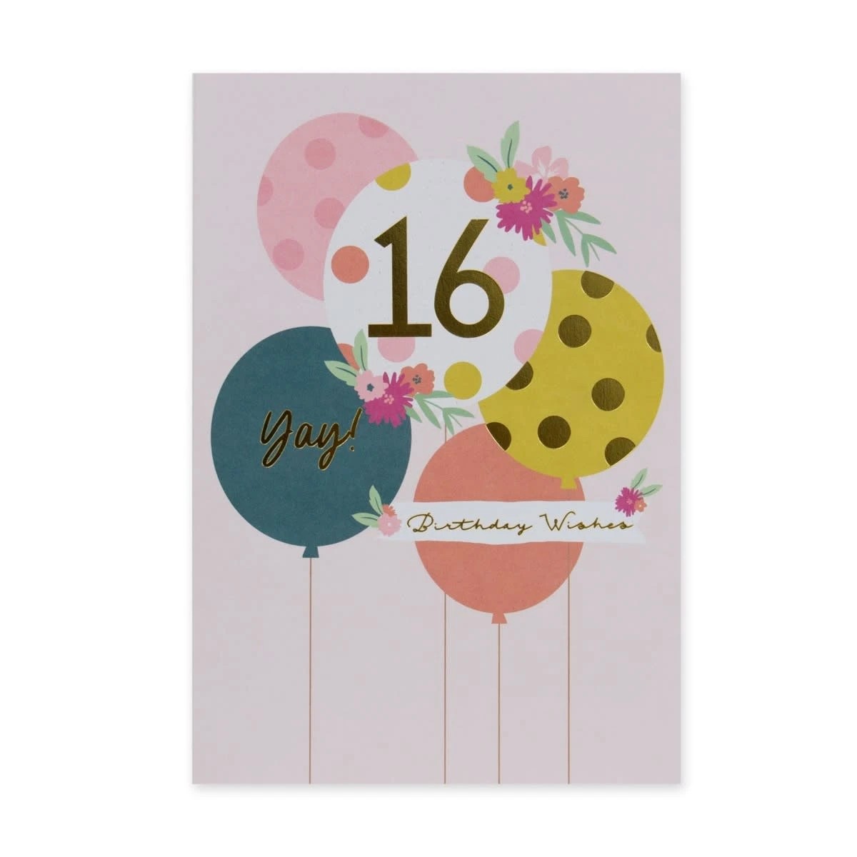 3 Connections from Hallmark 16th Birthday Card - Chic Balloons & Florals, 3 of 3