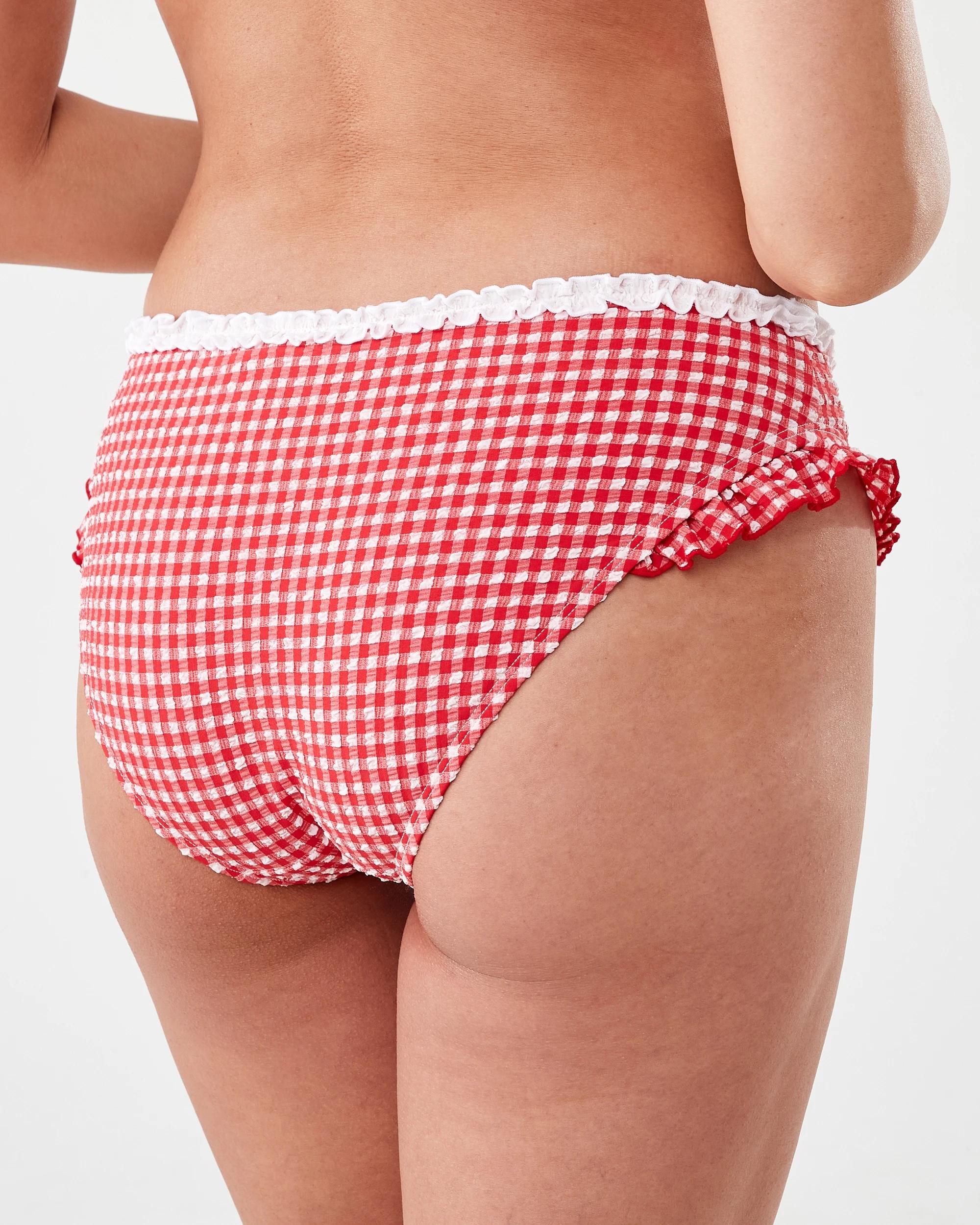 3 Ruffle Bikini Briefs R Gingham, 3 of 6