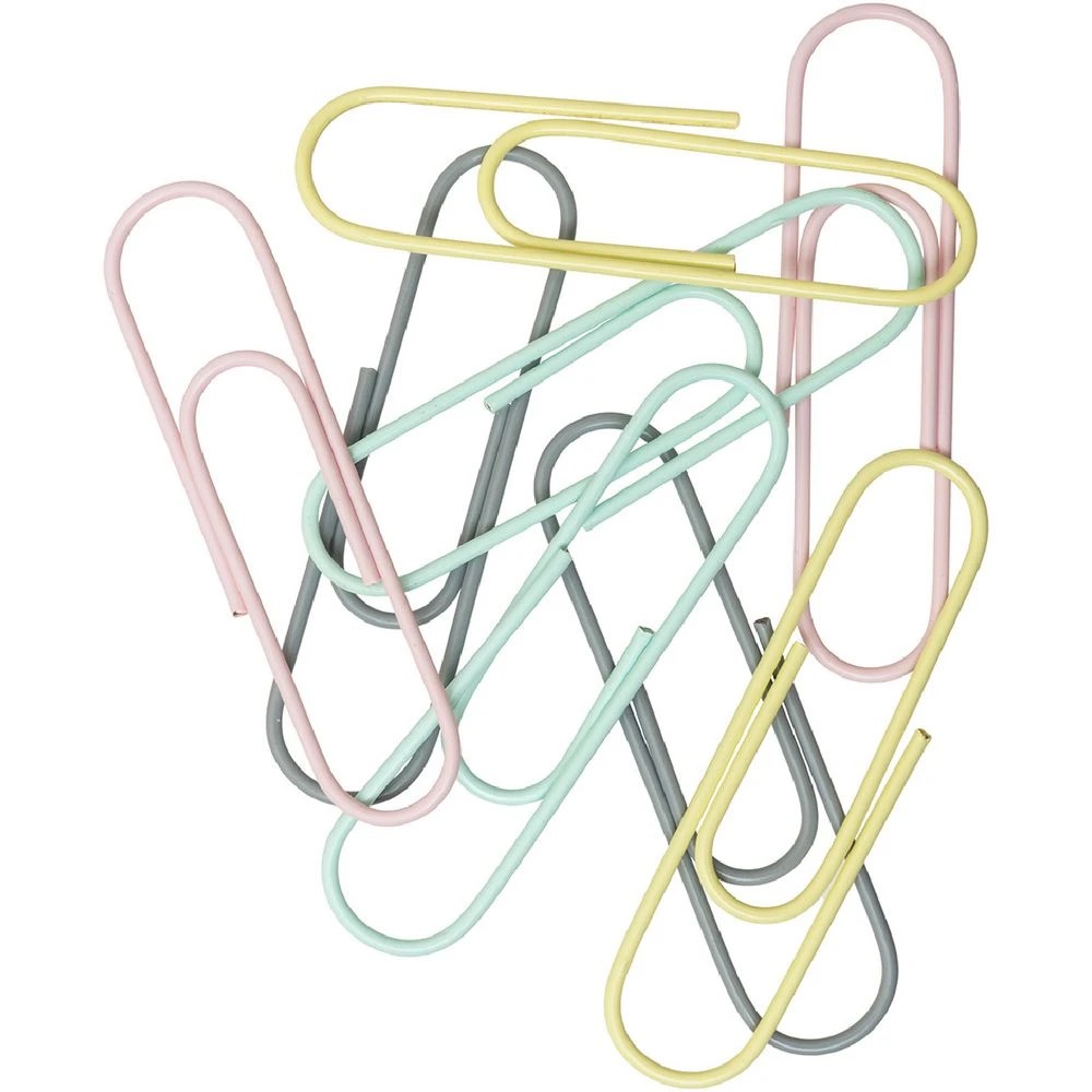 1 Otto Paper Clips 100mm 8 Pack Pastel, 1 of 3