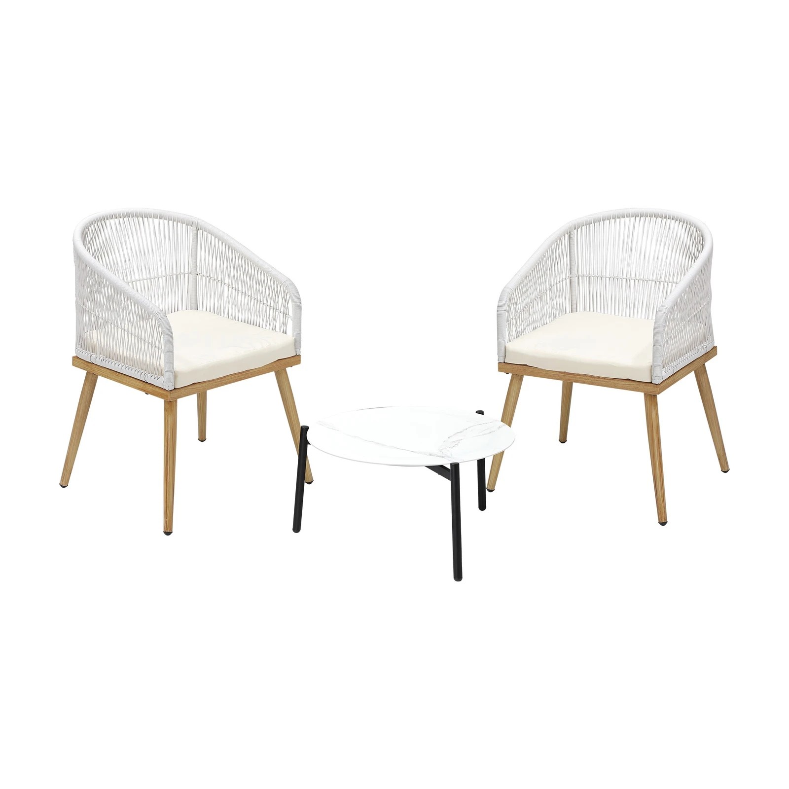 7 Livsip 3 Piece Outdoor Patio Setting Bistro Set Lounge Furniture Sets 50cm Table
 - Multi, 7 of 9