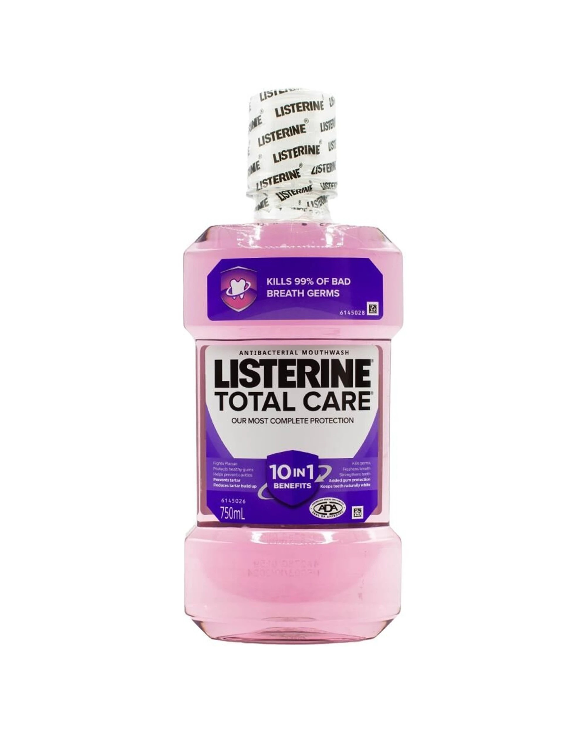 2 Listerine Antibacterial Mouthwash Total Care 4PK 10-In-1 Benefits 750ml - Multi, 2 of 3