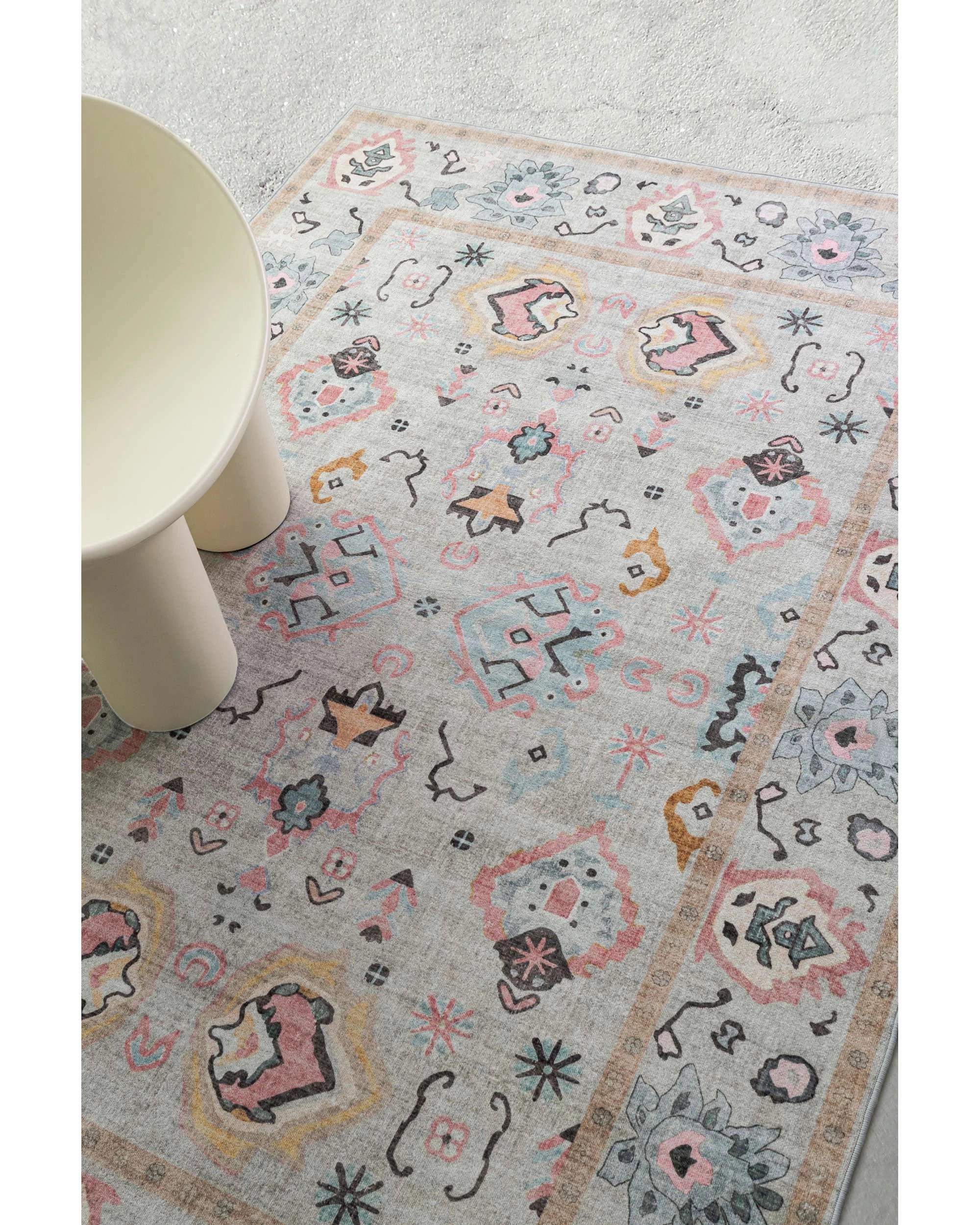 3 Loopsie Milolii Multi-Colour Washable Rug-400cm x 300cm - Grey, 3 of 8
