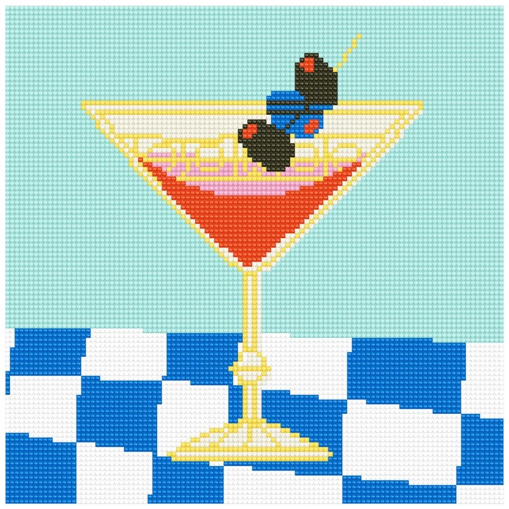 2 Craftsmart Crystal Canvas 28x28 Cocktail, 2 of 2