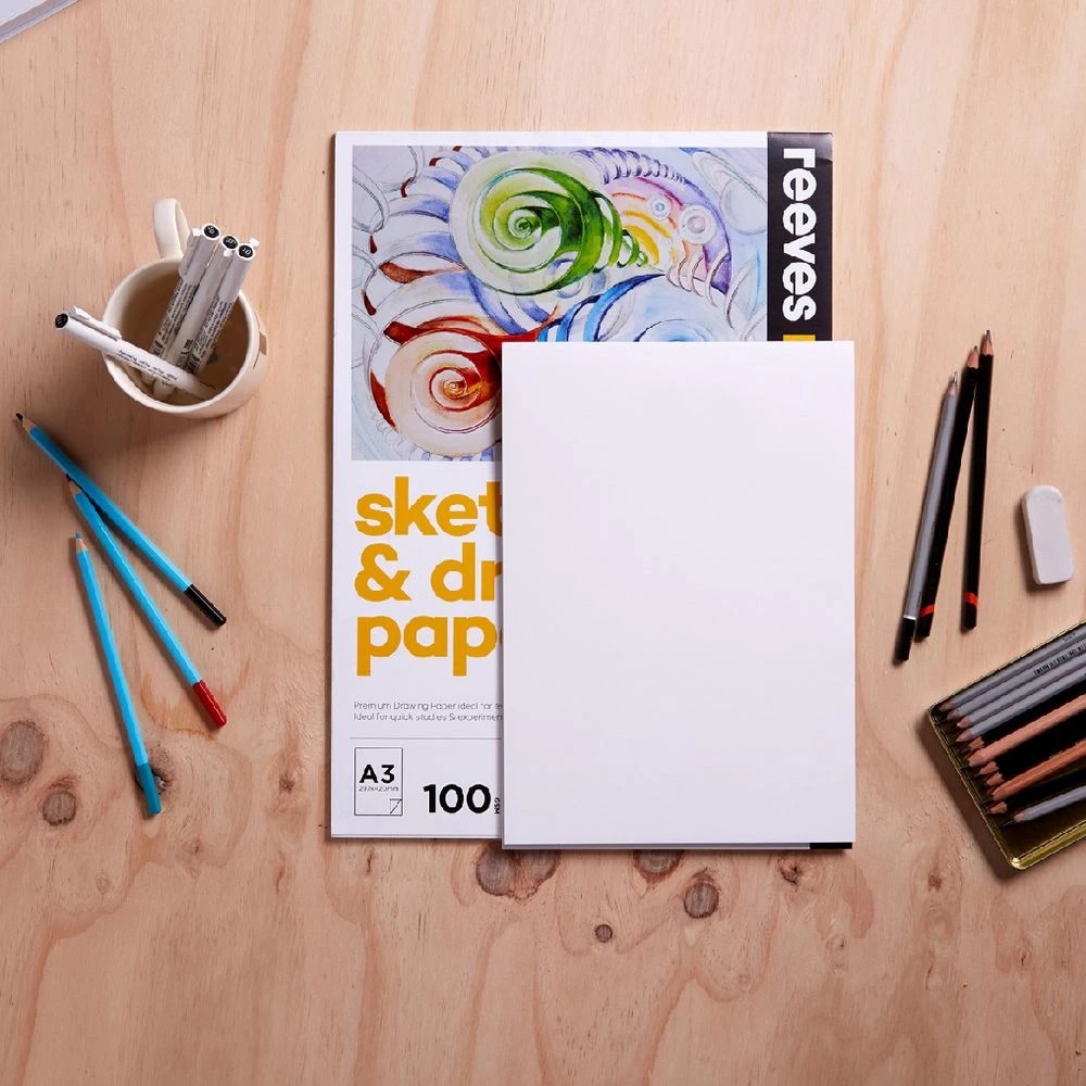 6 Reeves Intro A4 Sketch Draw Pad 100gsm 30 Sheets, 6 of 6