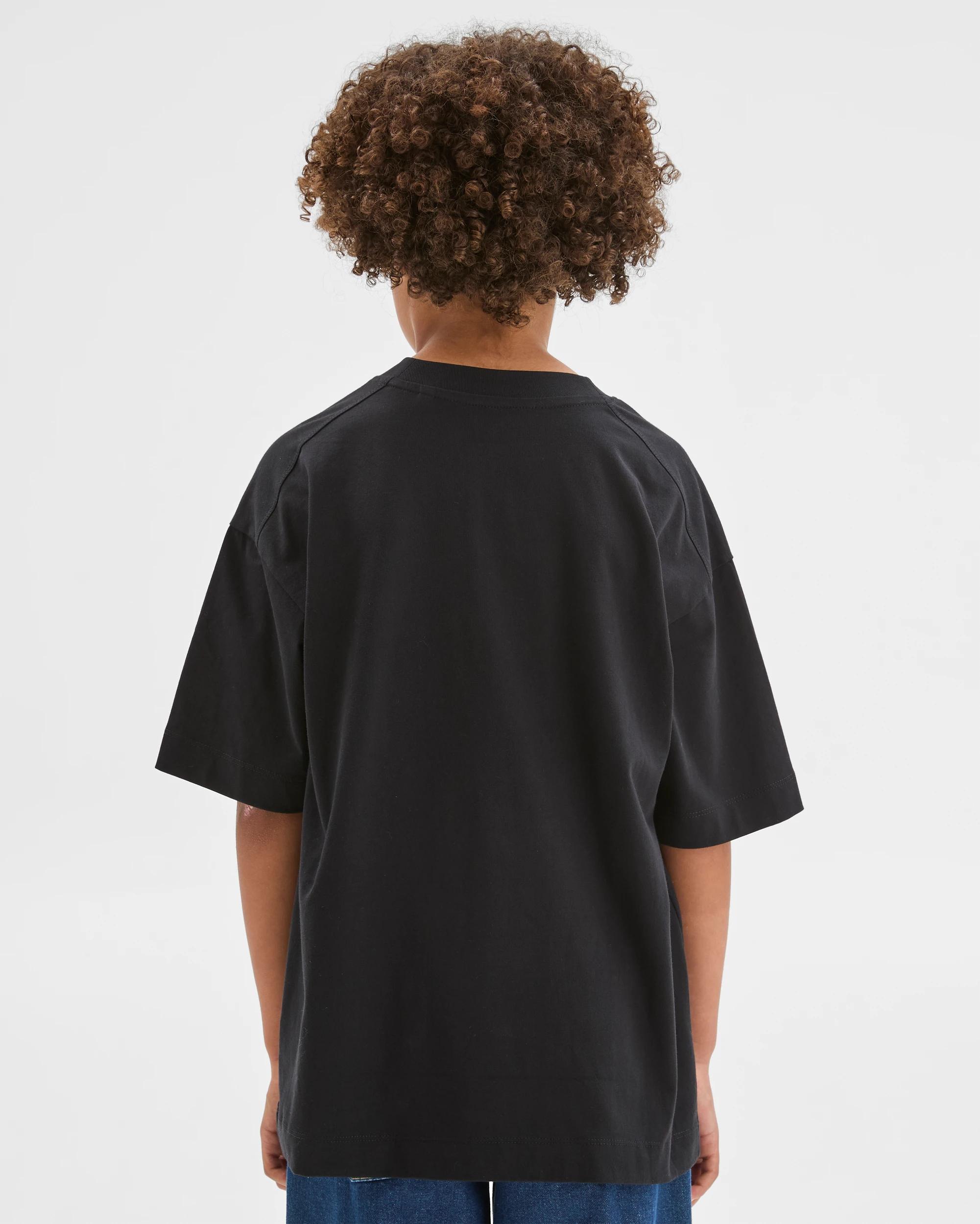 3 Target Kids Australian Cotton Oversized Plain T-Shirt BLACK, 3 of 5