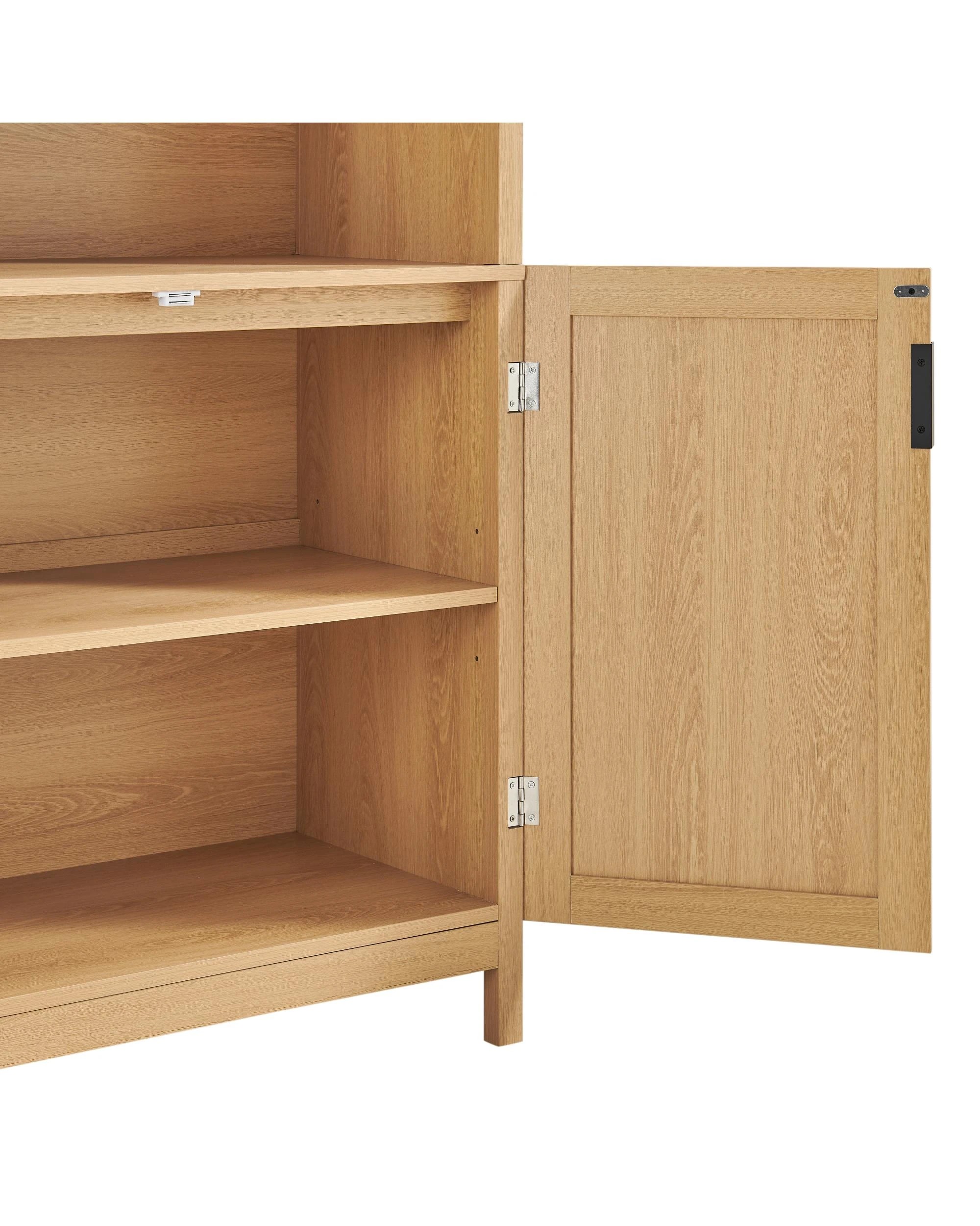 9 Kodu Bookcase Open Storage Display 2 Doors - Natural, 9 of 10