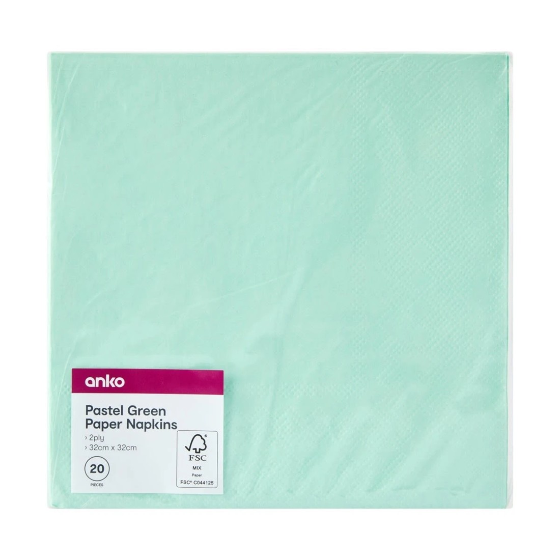 5 20 Piece Pastel Green Paper Napkins, 5 of 5