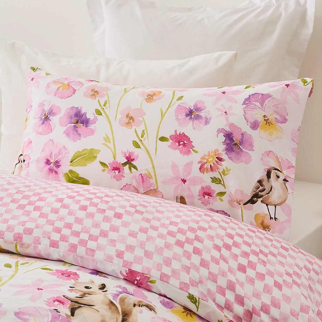 3 Fawn Cotton Rich Reversible Quilt Cover Set - Single Bed, 3 of 7