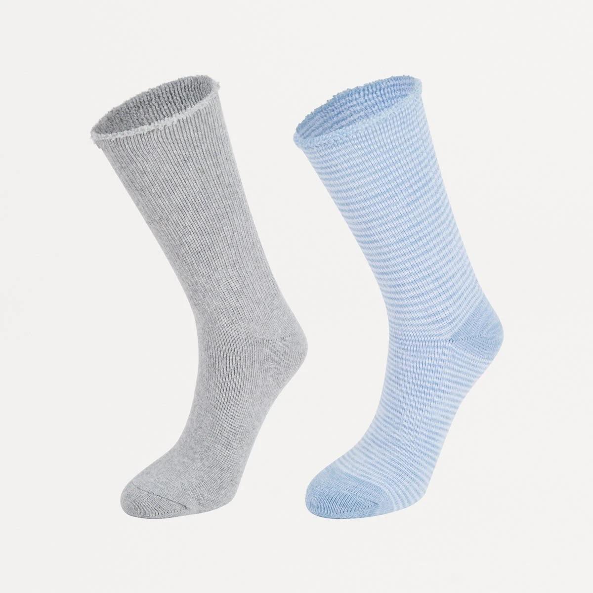 1 2 Pack Outdoor Hiking Socks Blu Stripe, 1 of 3