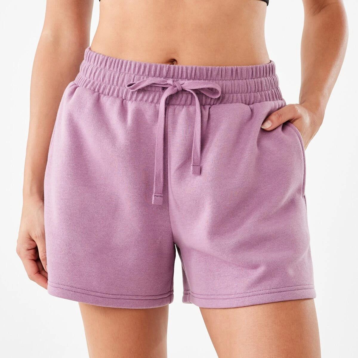 1 Active Womens Fleece Shorts Pur Demure, 1 of 6