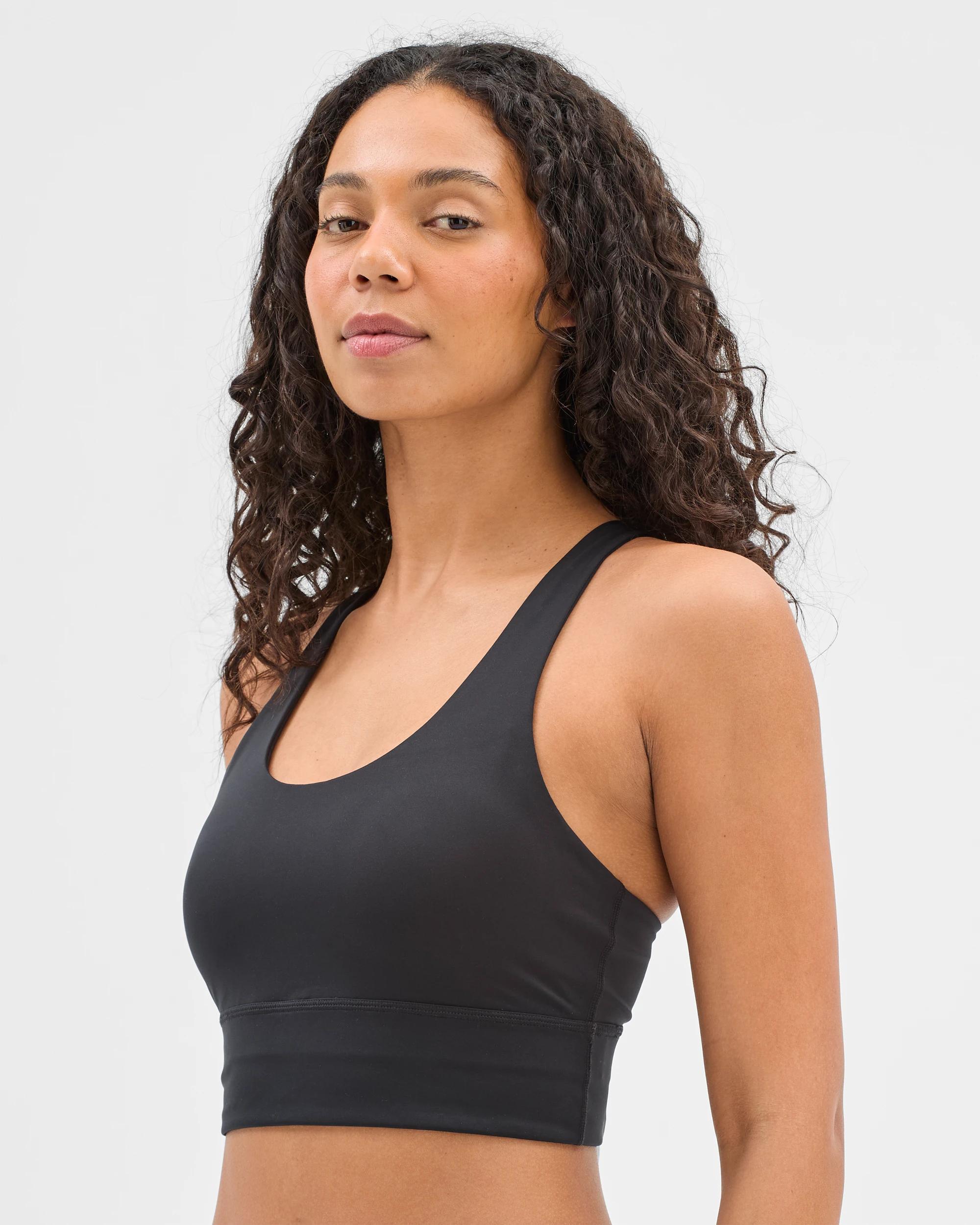 2 Target Womens Longline Medium Impact Sports Crop Top - Alex BLACK, 2 of 3
