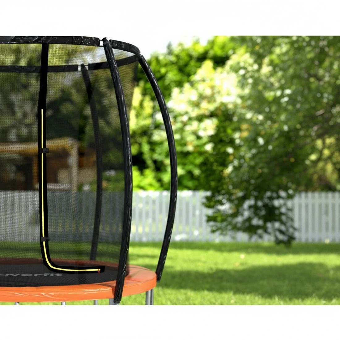 4 Everfit 6FT Trampoline for Kids w/ Ladder Enclosure Safety Net Rebounder - Orange, 4 of 7