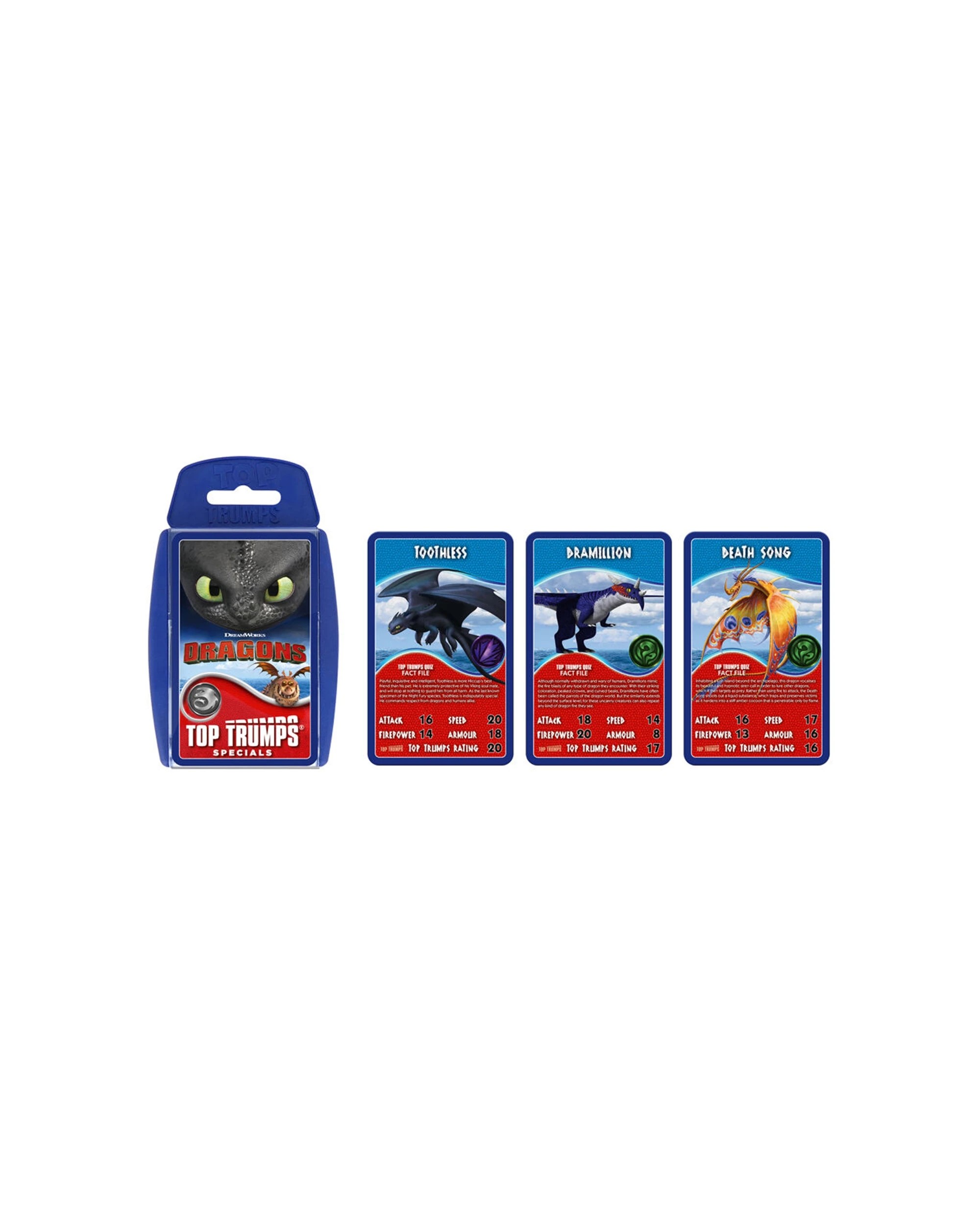 3 TOP TRUMPS 2PK How To Train Your Dragons Edition Family And Kids Card Game - Multi, 3 of 7