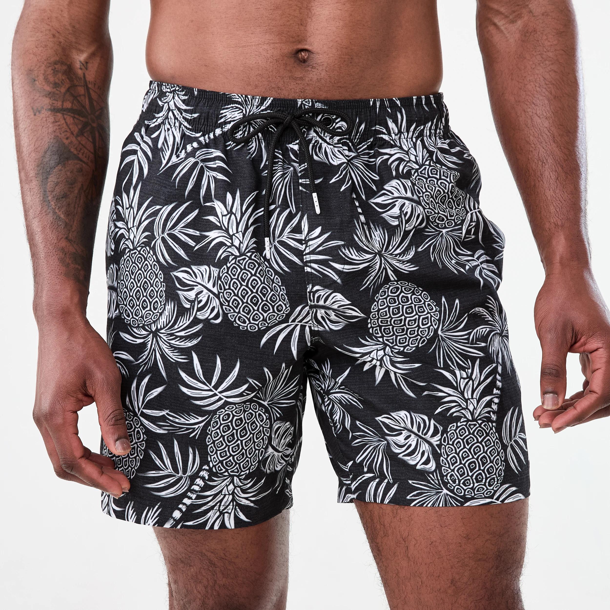 1 Regular Print Boardshorts Blk Pineap, 1 of 6
