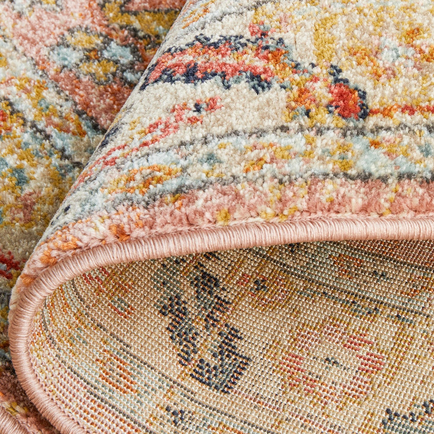 8 Common Ground Rugs Eterna 850 200x200cm - Medium Round Power Loomed Pet Friendly Rug - Beige, 8 of 8