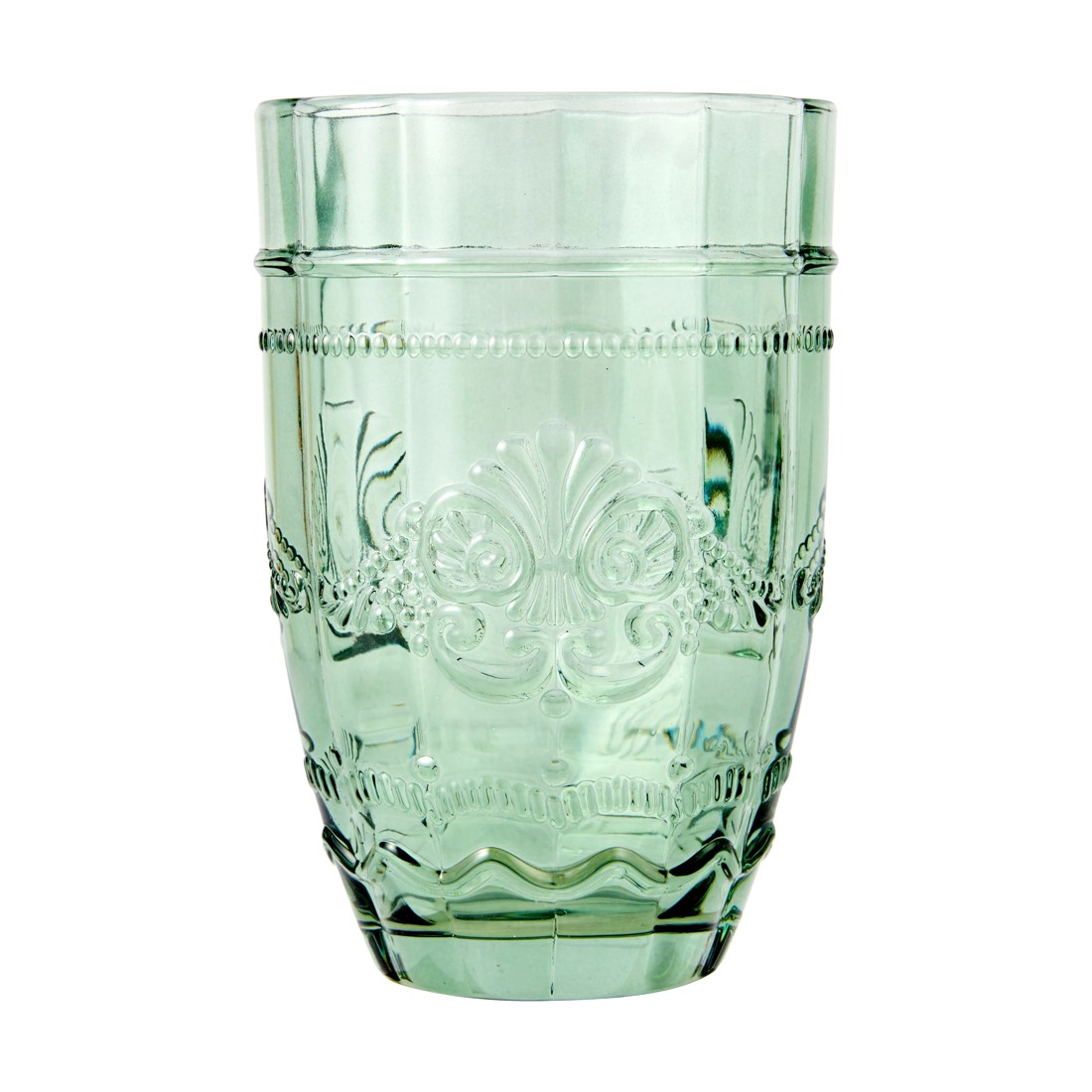 2 6 Green Ornate Highball Glasses, 2 of 5