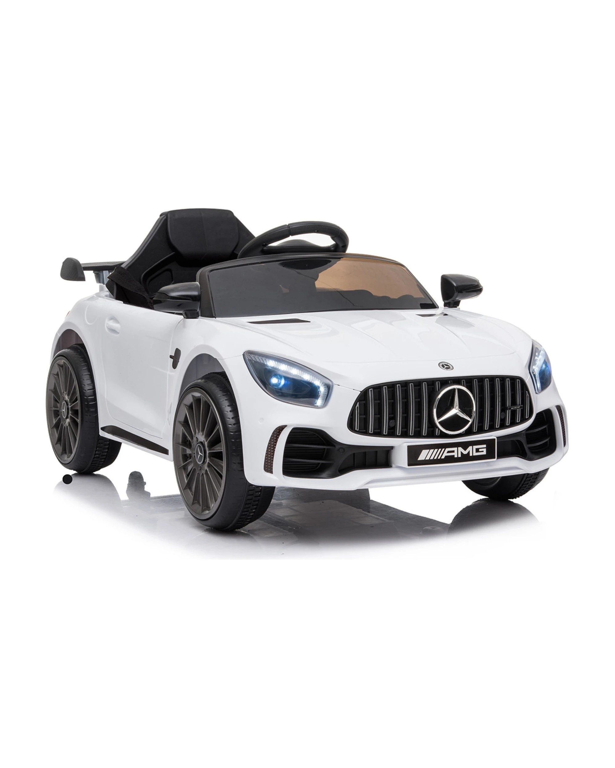 1 Kahuna Mercedes-AMG GTR Licensed Kids Electric Ride-On Car White - White, 1 of 7