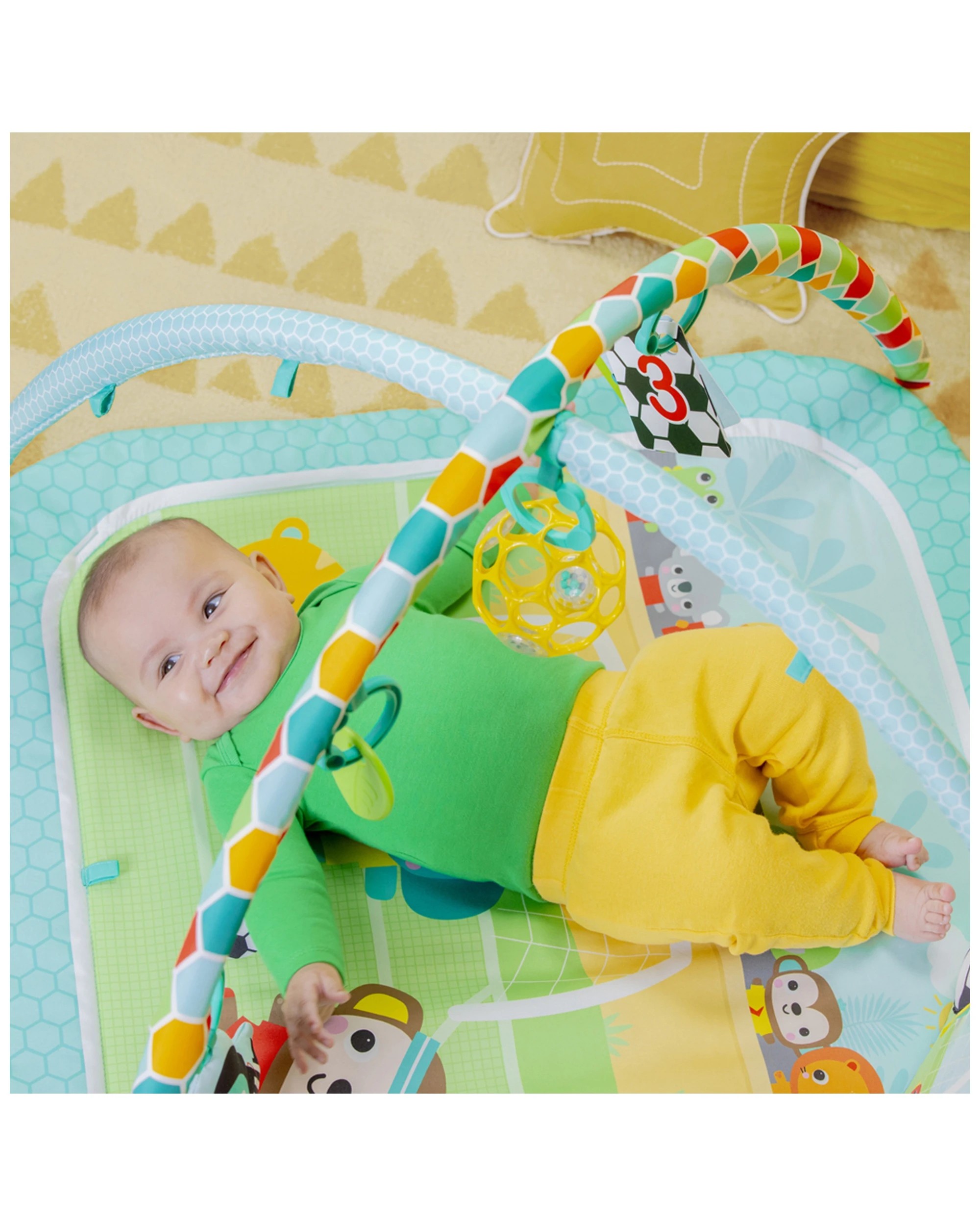 5 Bright Starts Grip And Kick Oball Soccer Activity Gym 0m Plus Lights And Sounds - Multi, 5 of 6