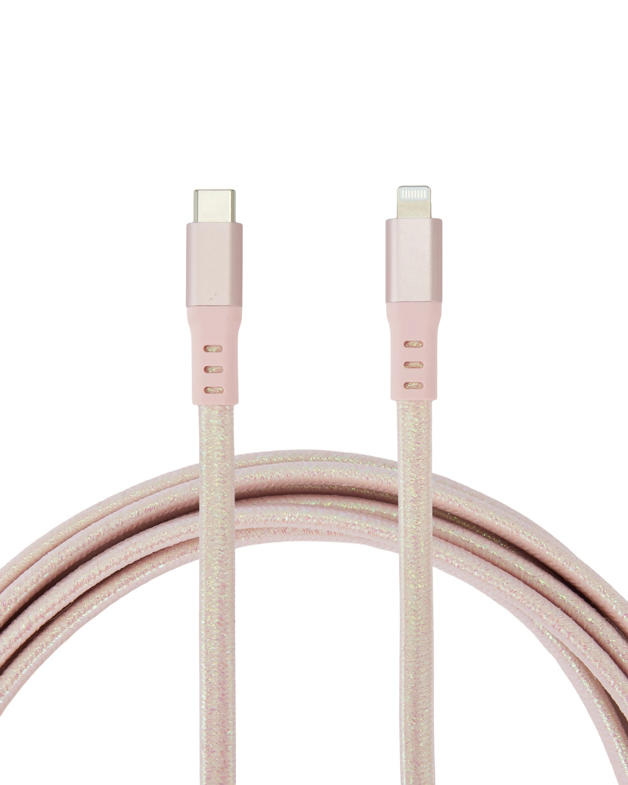 1 USB-C to Lightning Braided Cable - 2m, Pink, 1 of 4