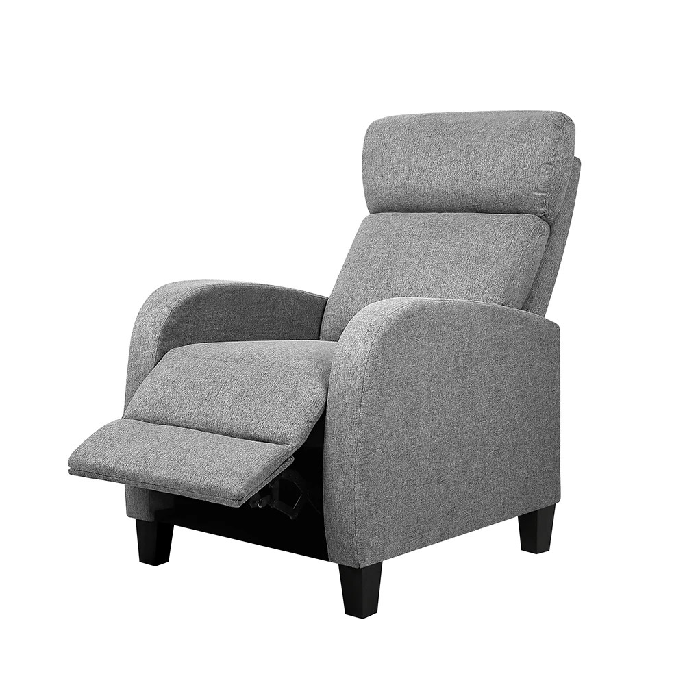 1 Artiss Recliner Chair Sofa Armchair Fabric - Grey, 1 of 7