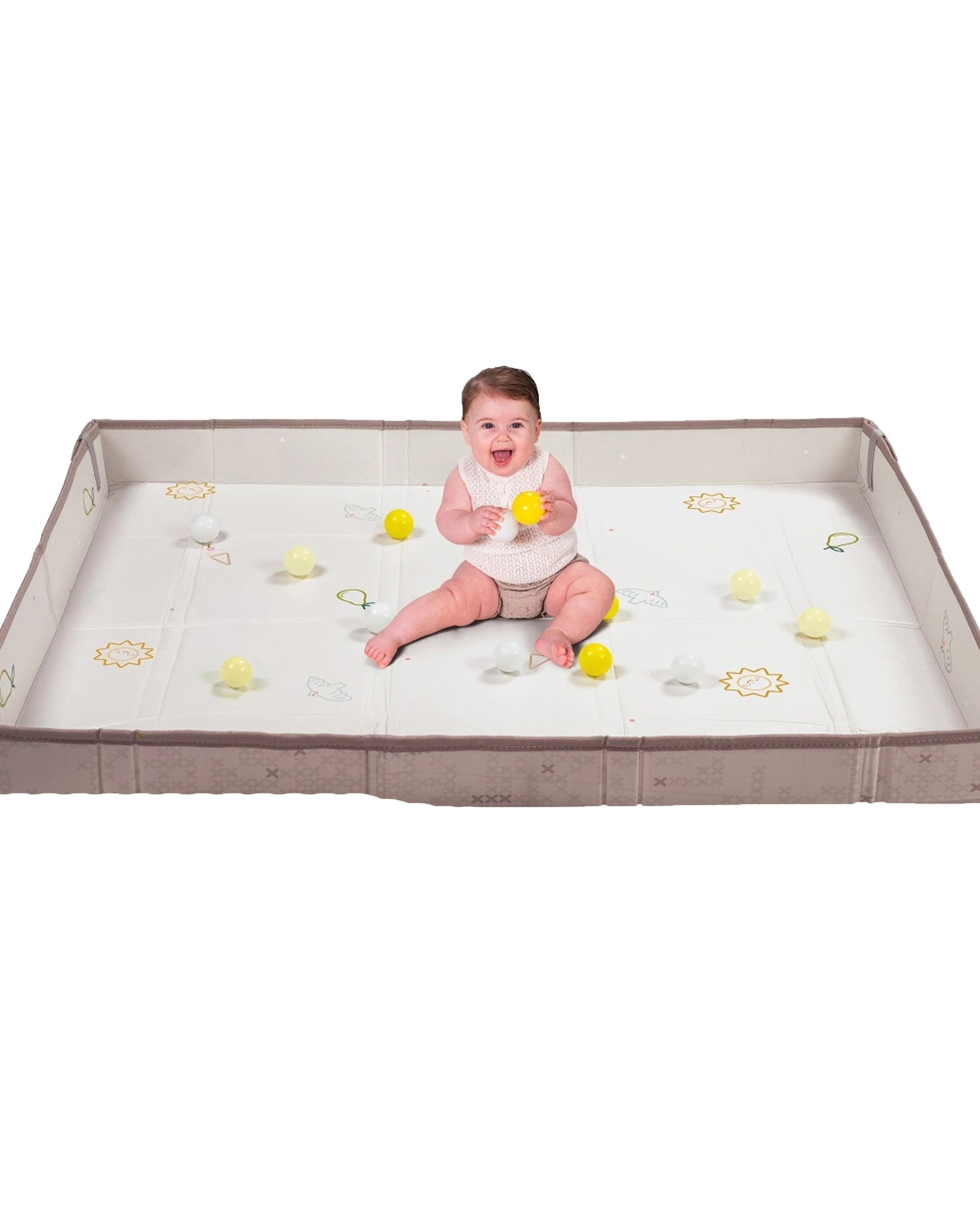 1 Taf Toys Fold n Fun Mat Waterproof Fold-Up Walls With 12 Colorful Balls - Pattern, 1 of 2