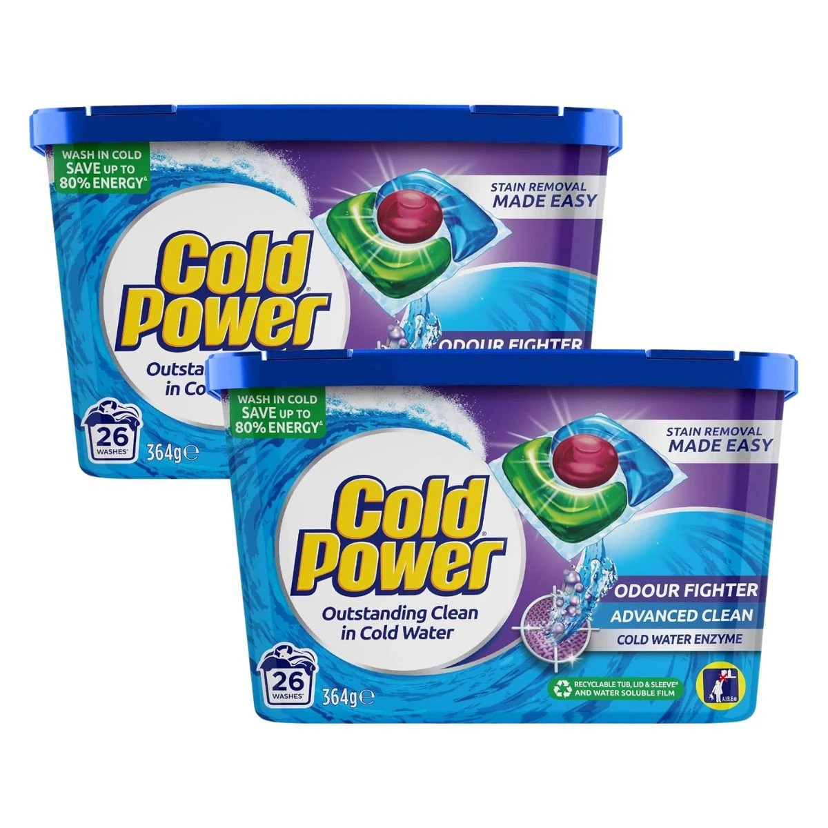 COLD POWER PK26 LAUNDRY CAPSULES ADVANCED CLEAN COLD WATERx2 - Kmart