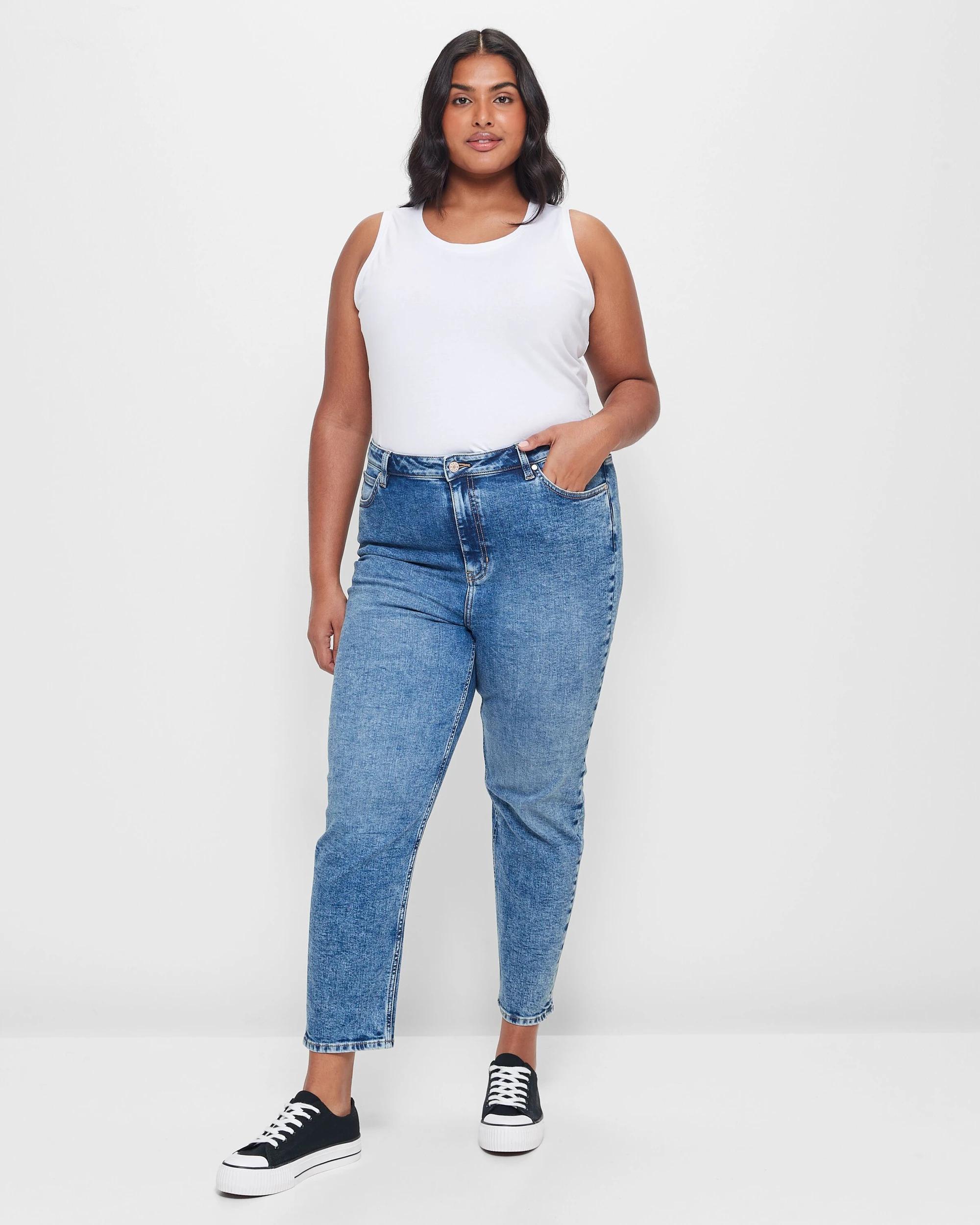 6 Target Curve Plus Size Australian Cotton Blend Sleeveless Tank WHITE, 6 of 10