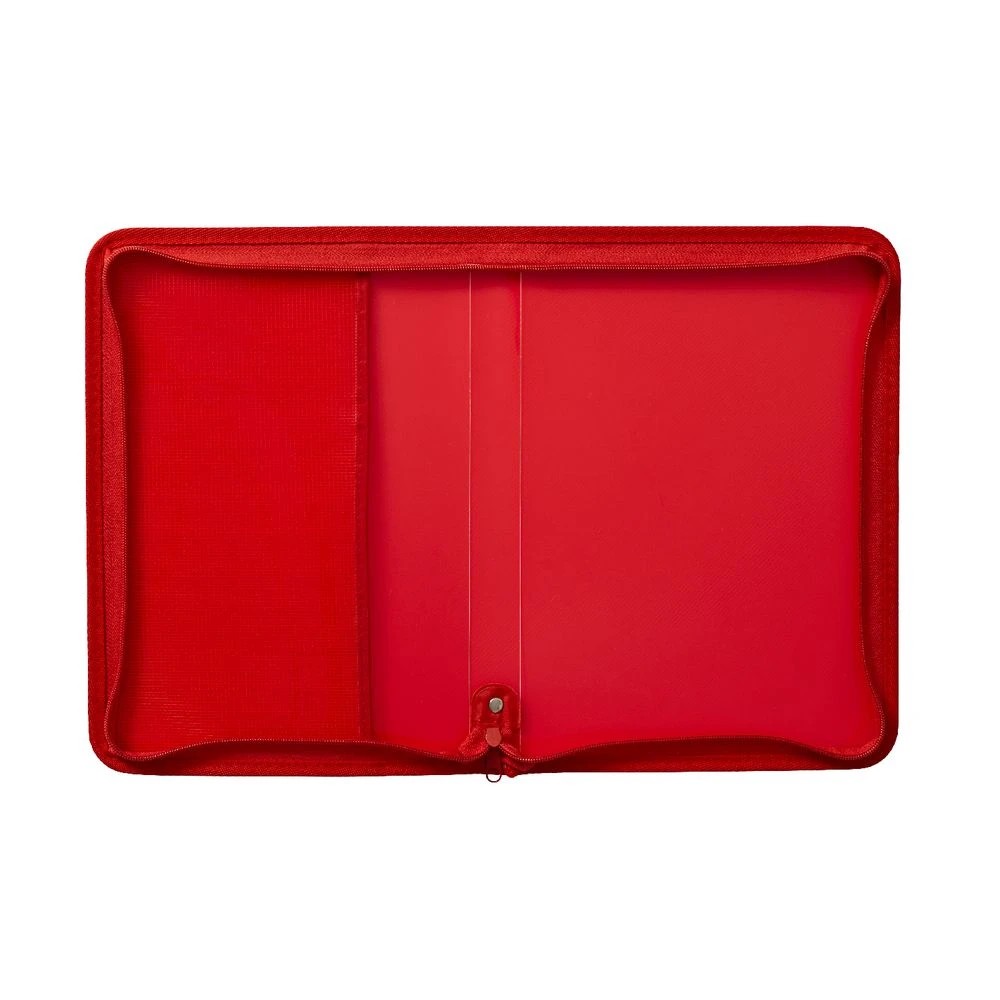 3 Ausinc A4 Zipped Document Folder Red, 3 of 8