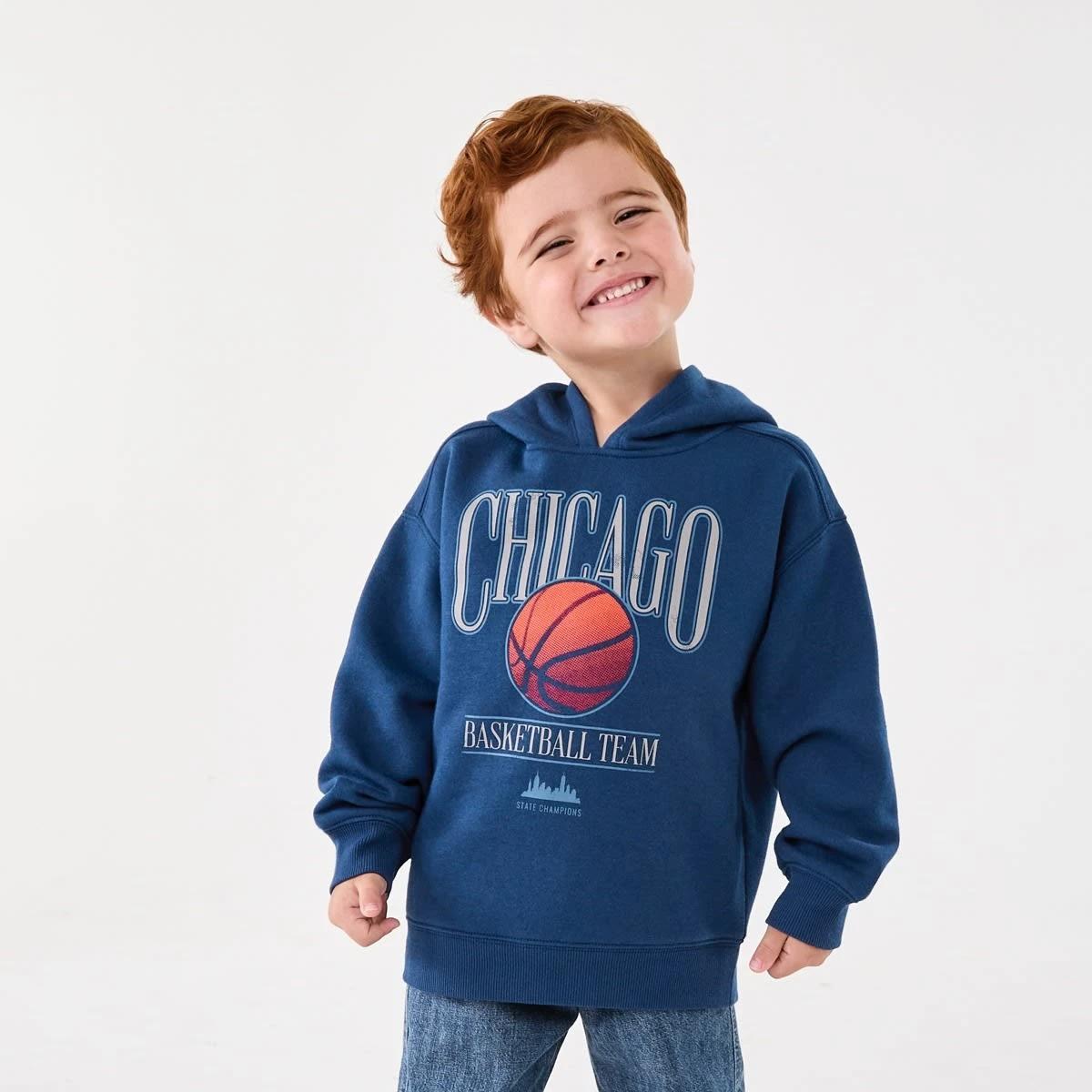 1 Print Hoodie Nvy Bball, 1 of 8