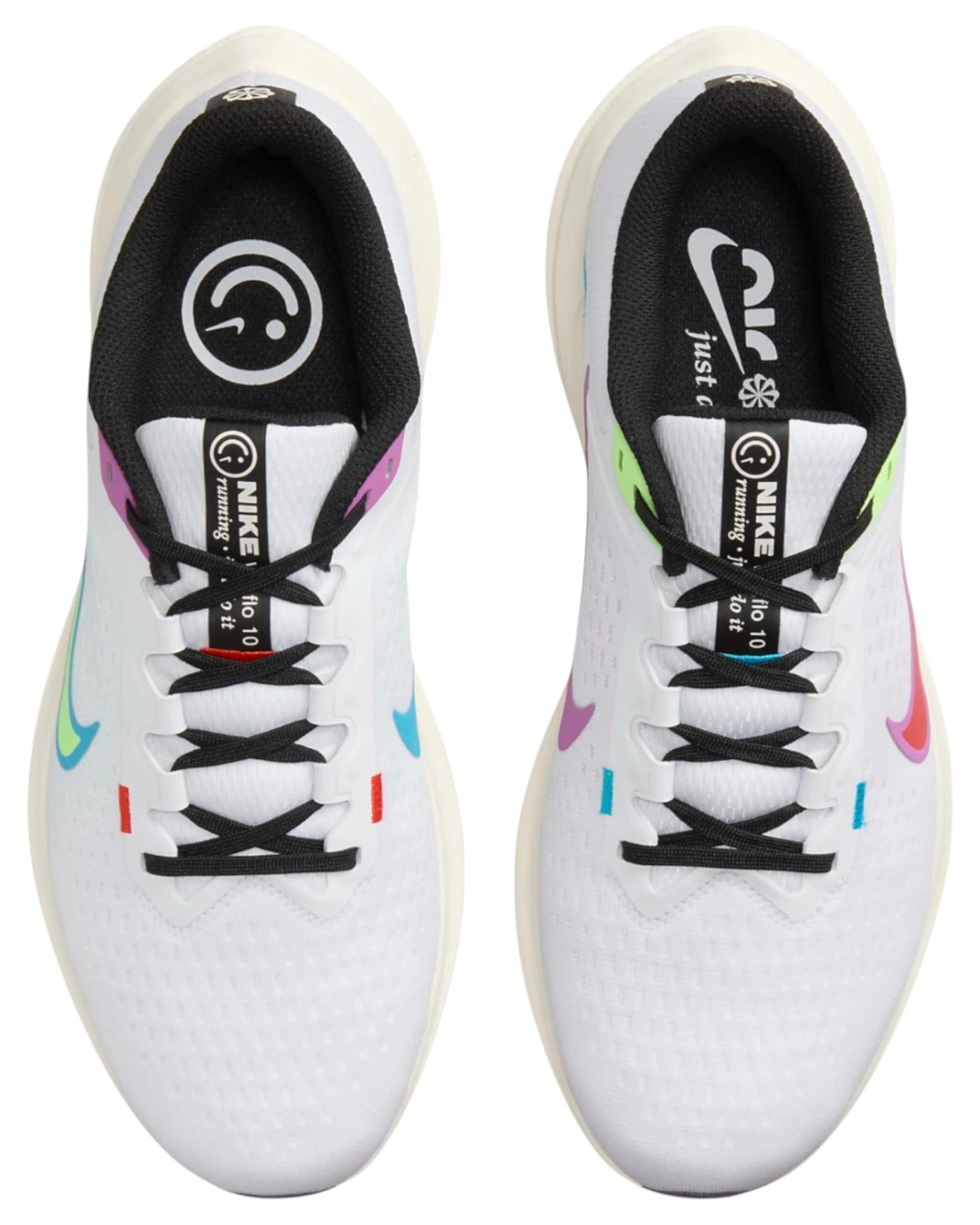 7 Nike Mens Air Winflo 10 SE White Multi Coloured Athletic Running Shoes WHITE, 7 of 8