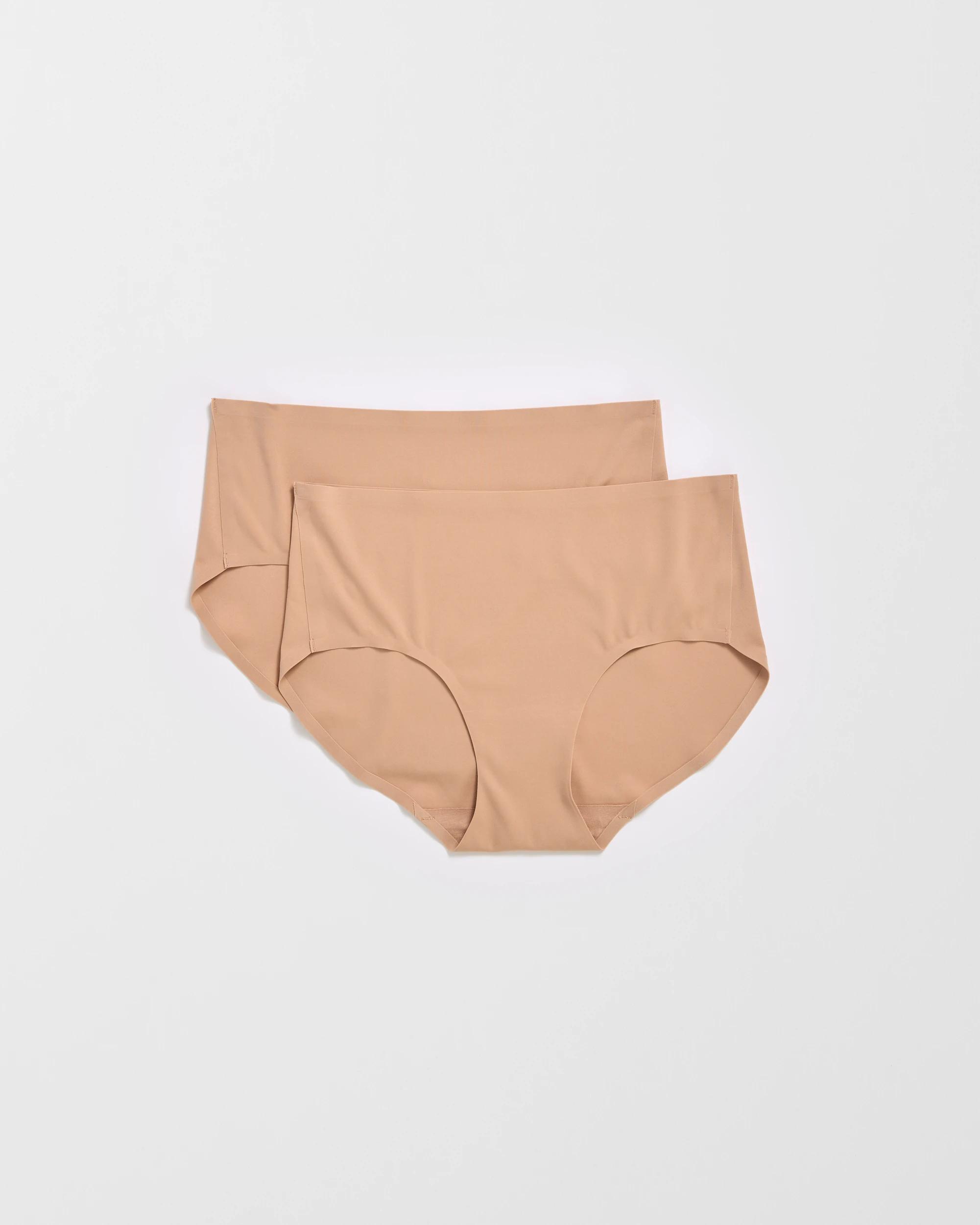 4 Target Woman Smooth Moves 2 Pack Bonded No Show Midi Briefs LATTE, 4 of 4