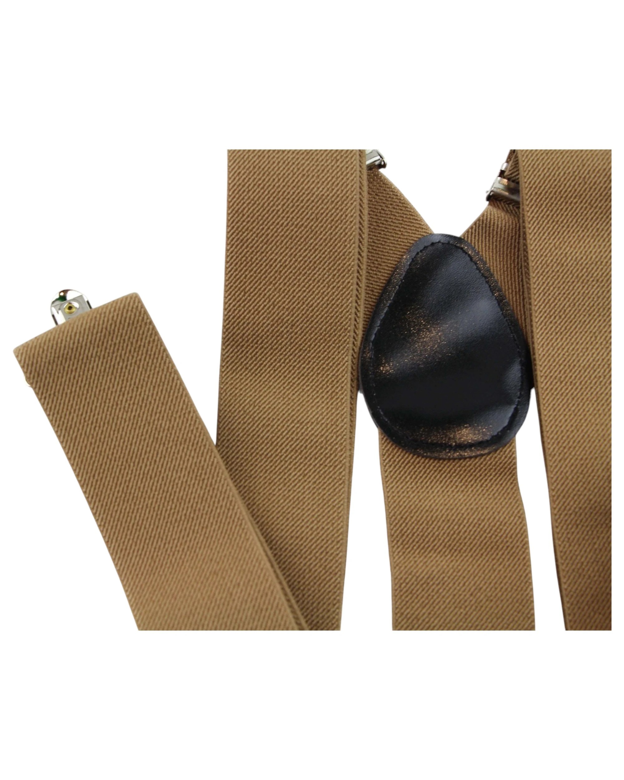 2 Zasel Mens Extra Wide Heavy Duty Adjustable 120cm Coffee Suspenders, 2 of 3
