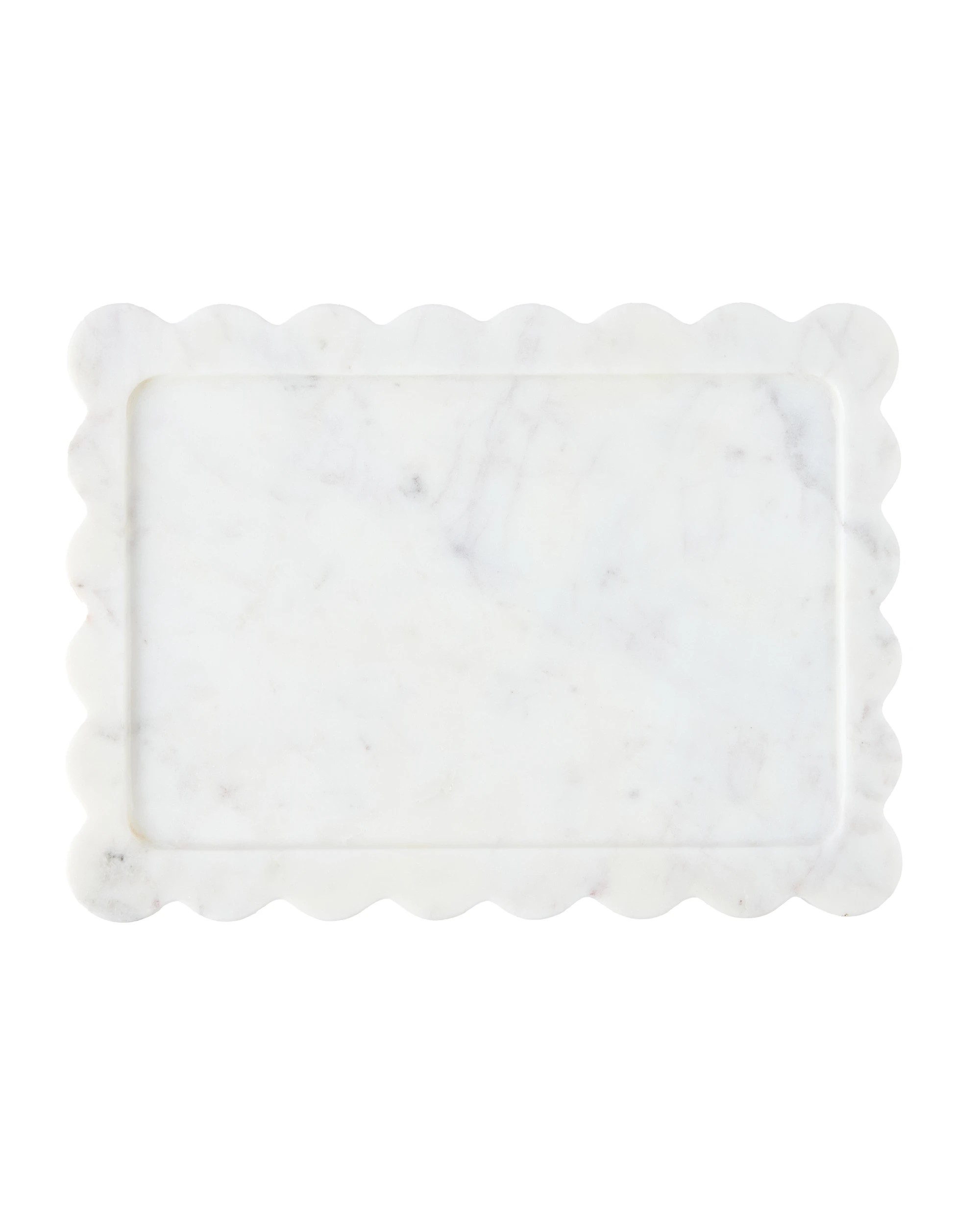 3 Wavy Edge Marble Decor Tray, 3 of 6