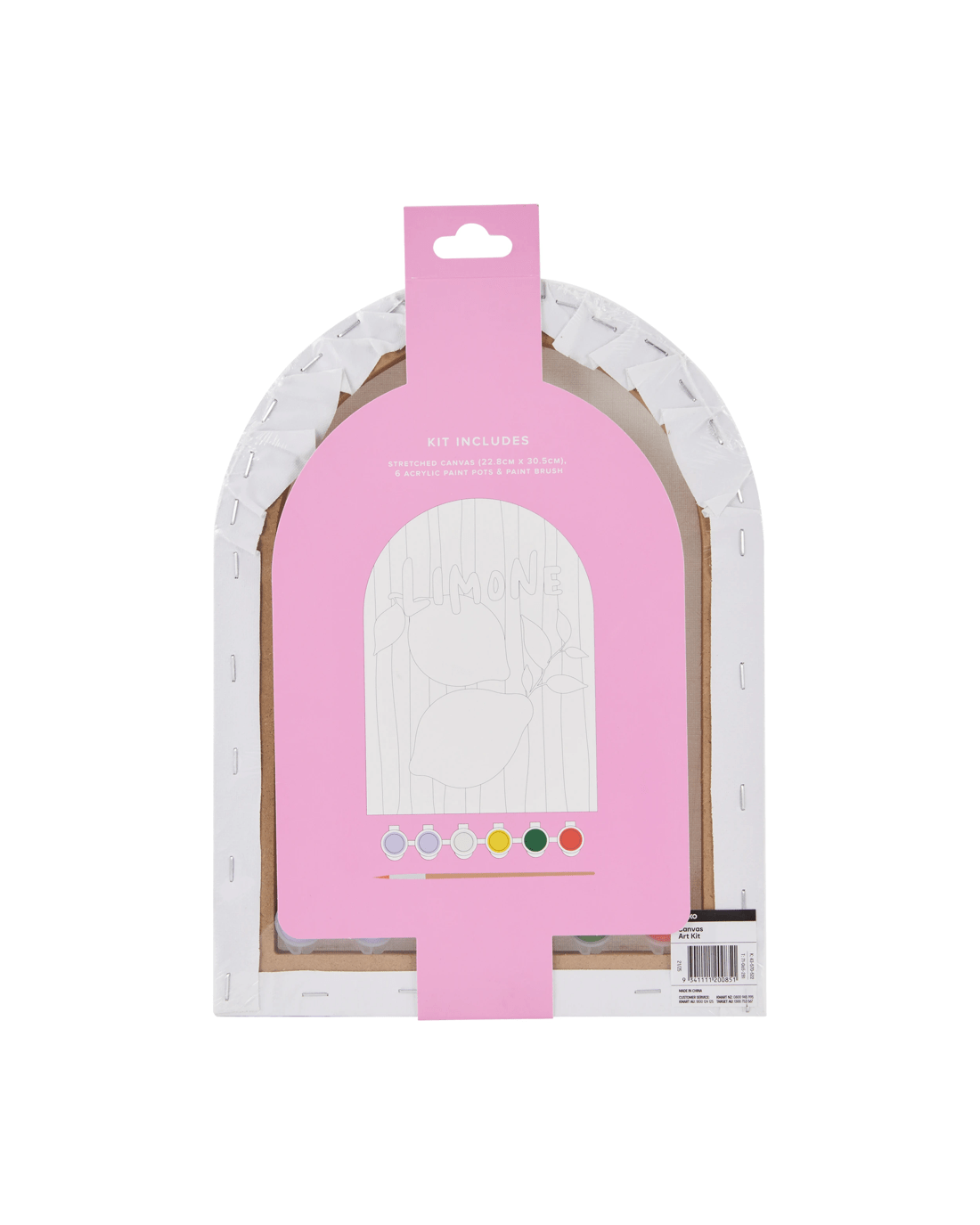 4 DIY Paint Your Own Canvas Art Kit - Lemon, 4 of 4