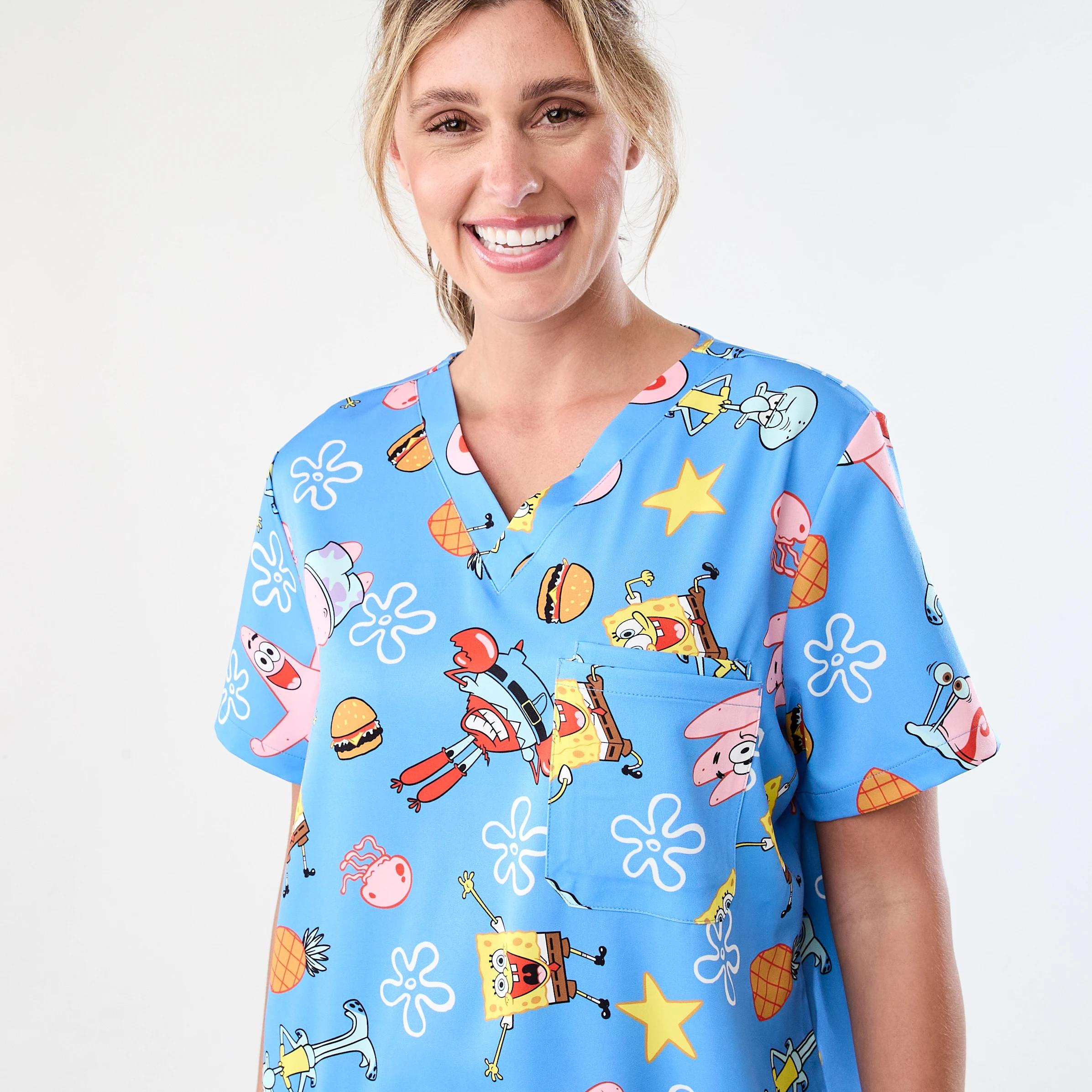 4 Workwear SpongeBob License Scrub Top Spongebob, 4 of 8