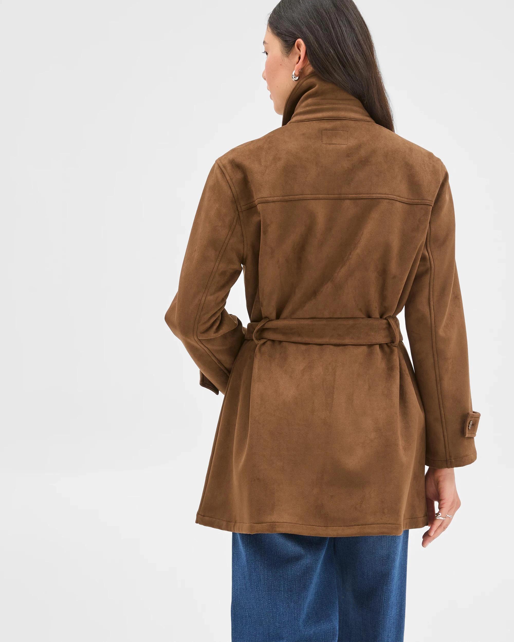 7 Target Woman Faux Suede Long Sleeve Jacket FALL LEAF, 7 of 7