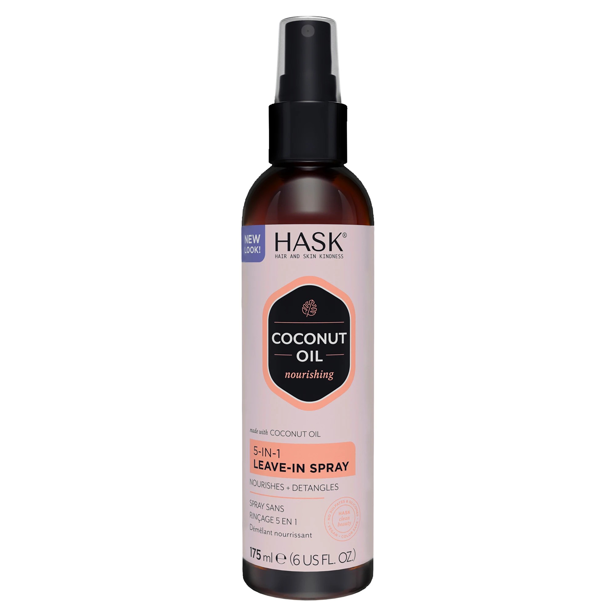 1 HASK 5-in-1 Leave-In Spray 175ml - Coconut Oil, 1 of 10