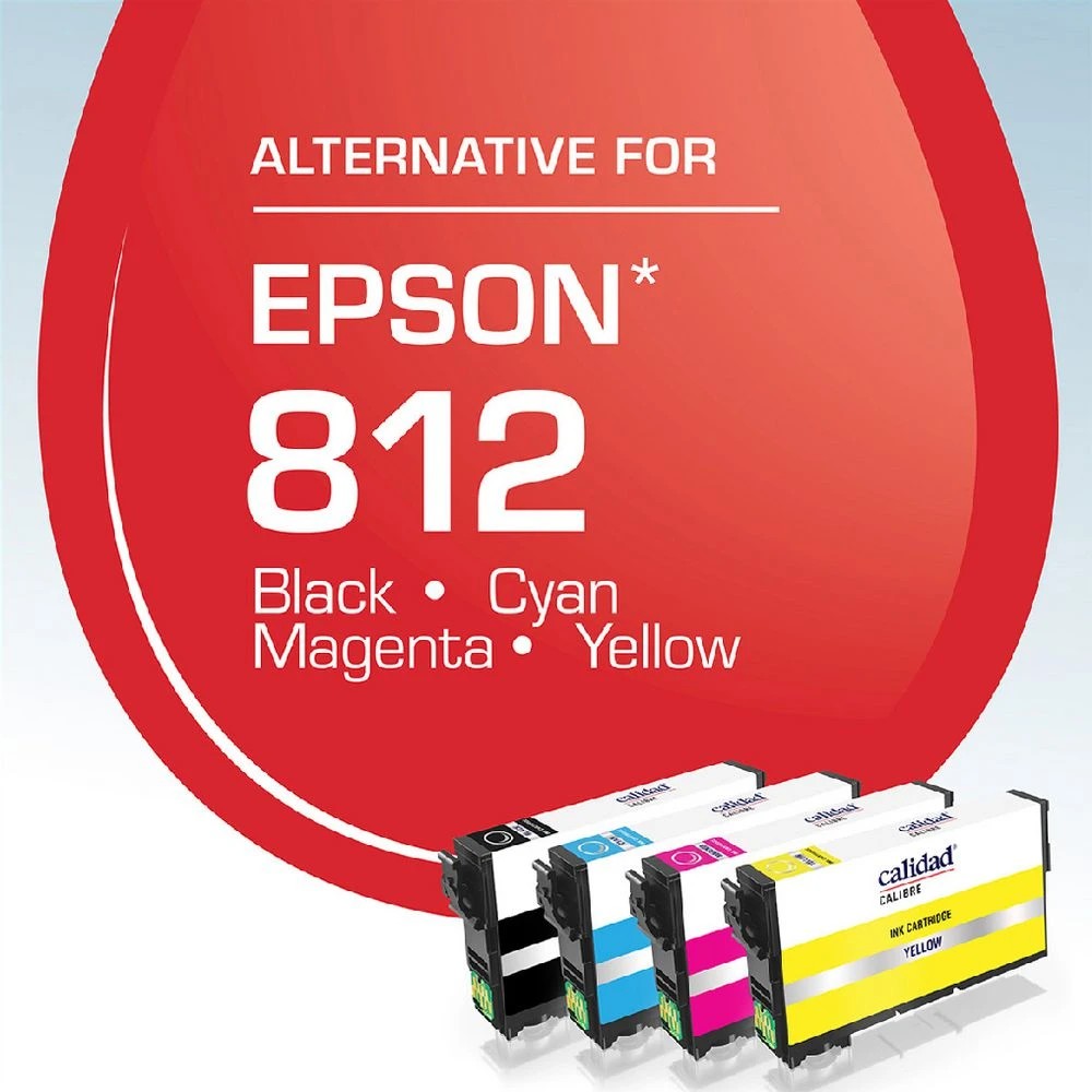 2 Calidad EPSON 812 Ink Cartridges Colour+Black 4 Pack, 2 of 7