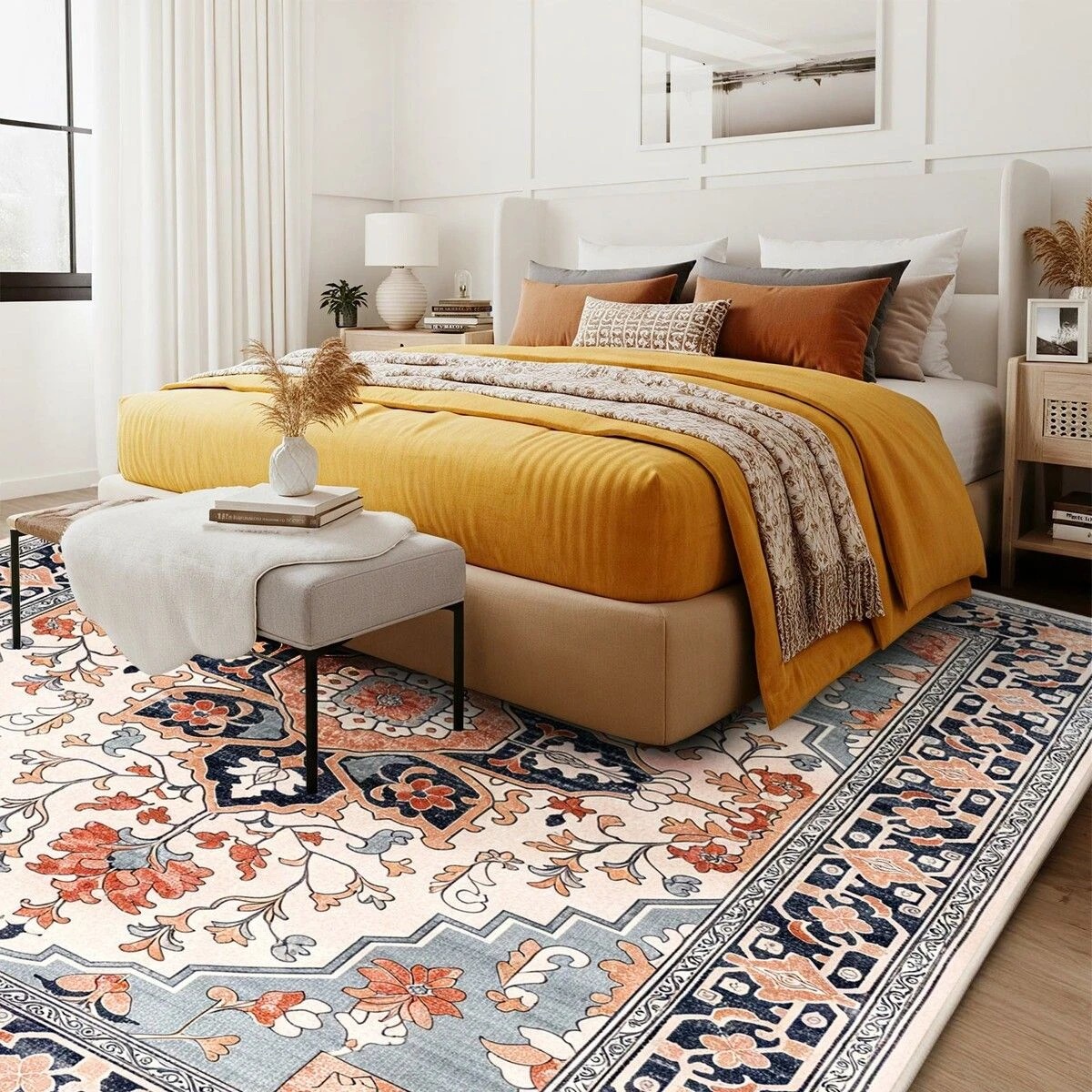 5 Ausway Floor Rug Carpet Traditional Washable Runner 2x3m, 5 of 6