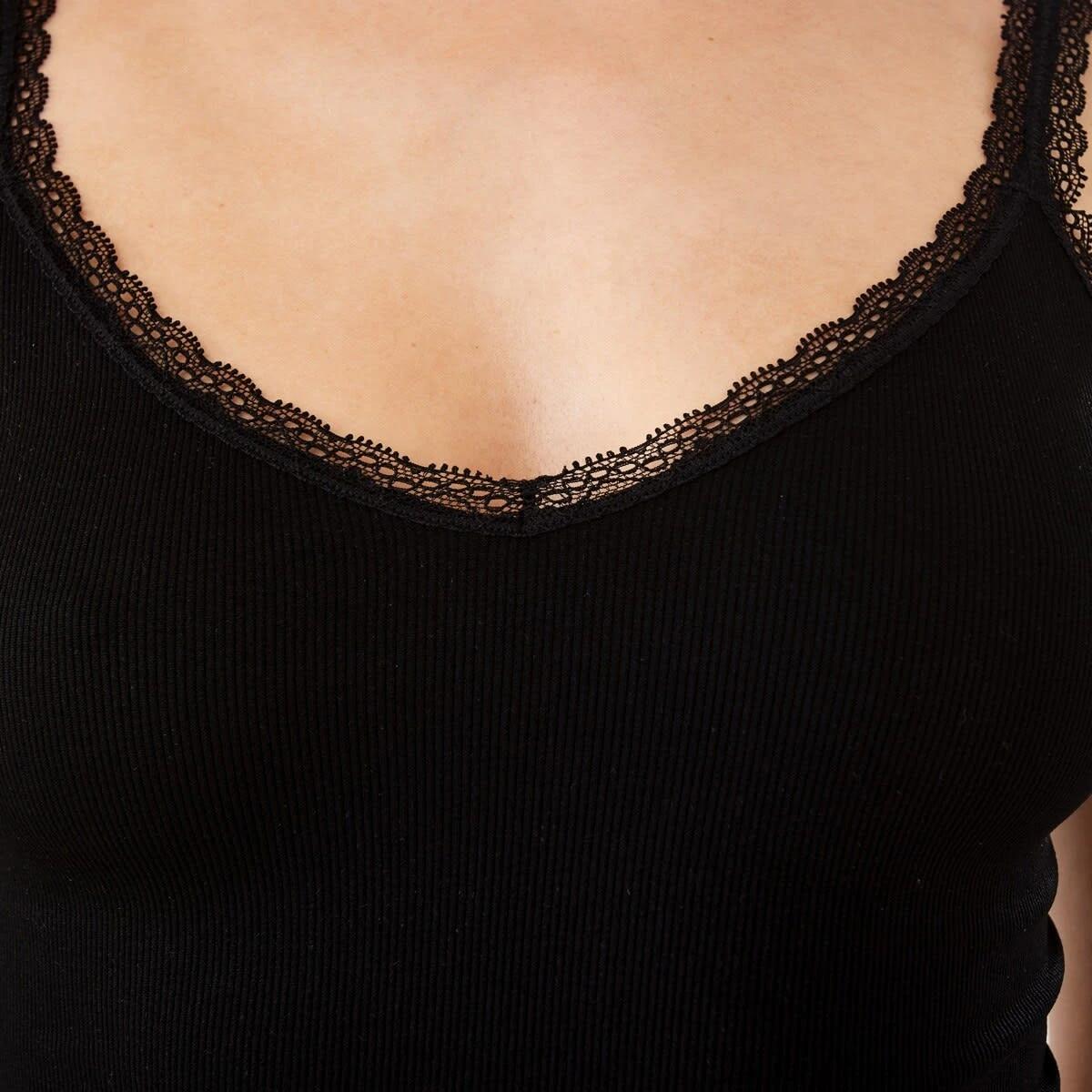 8 Ribbed Seamfree Cami Black, 8 of 9