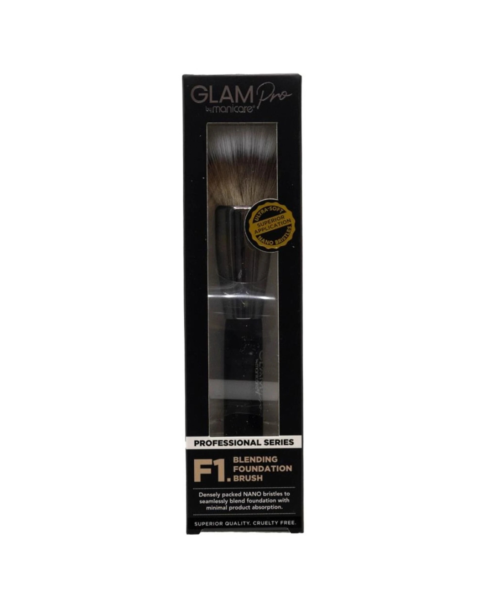 2 Manicare Glam Pro Foundation Blending Brush 6PK Professional Series - Black, 2 of 3